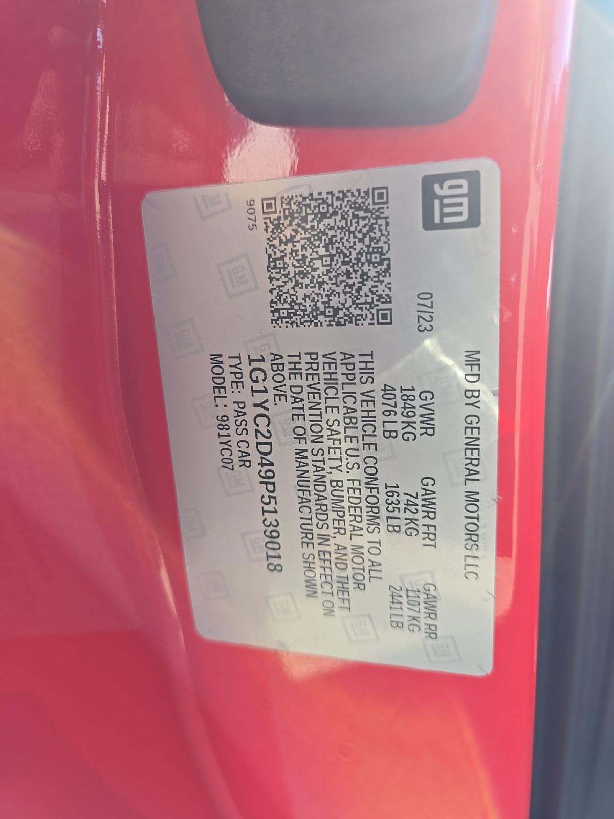 2023 Chevrolet Corvette Stingray RWD