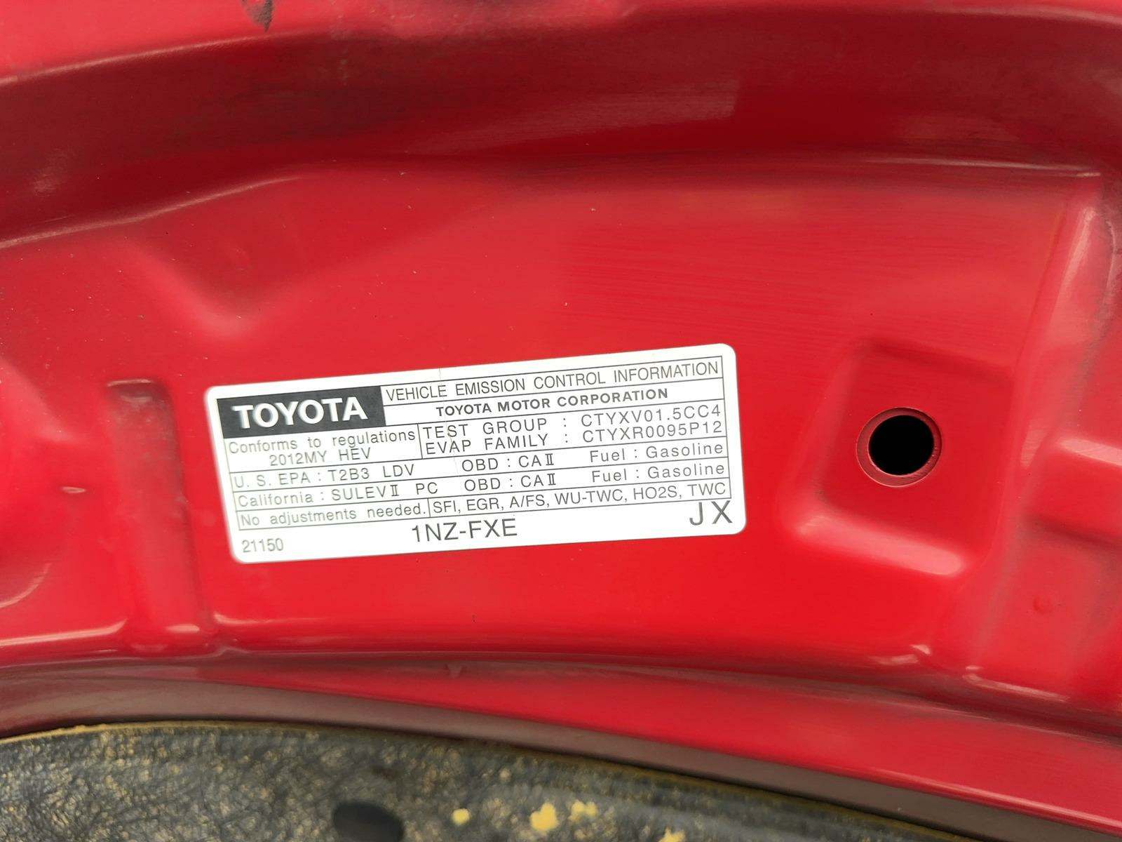 2012 Toyota Prius c Two FWD