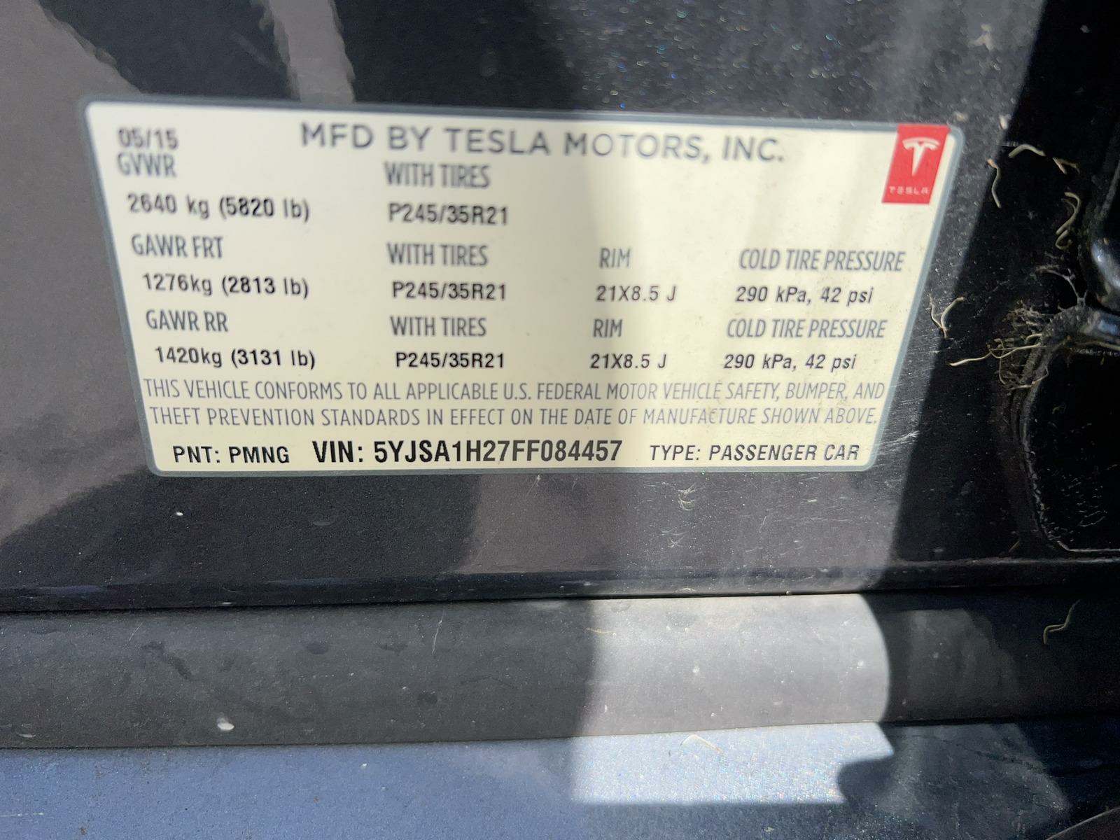 2015 Tesla Model S 85D AWD