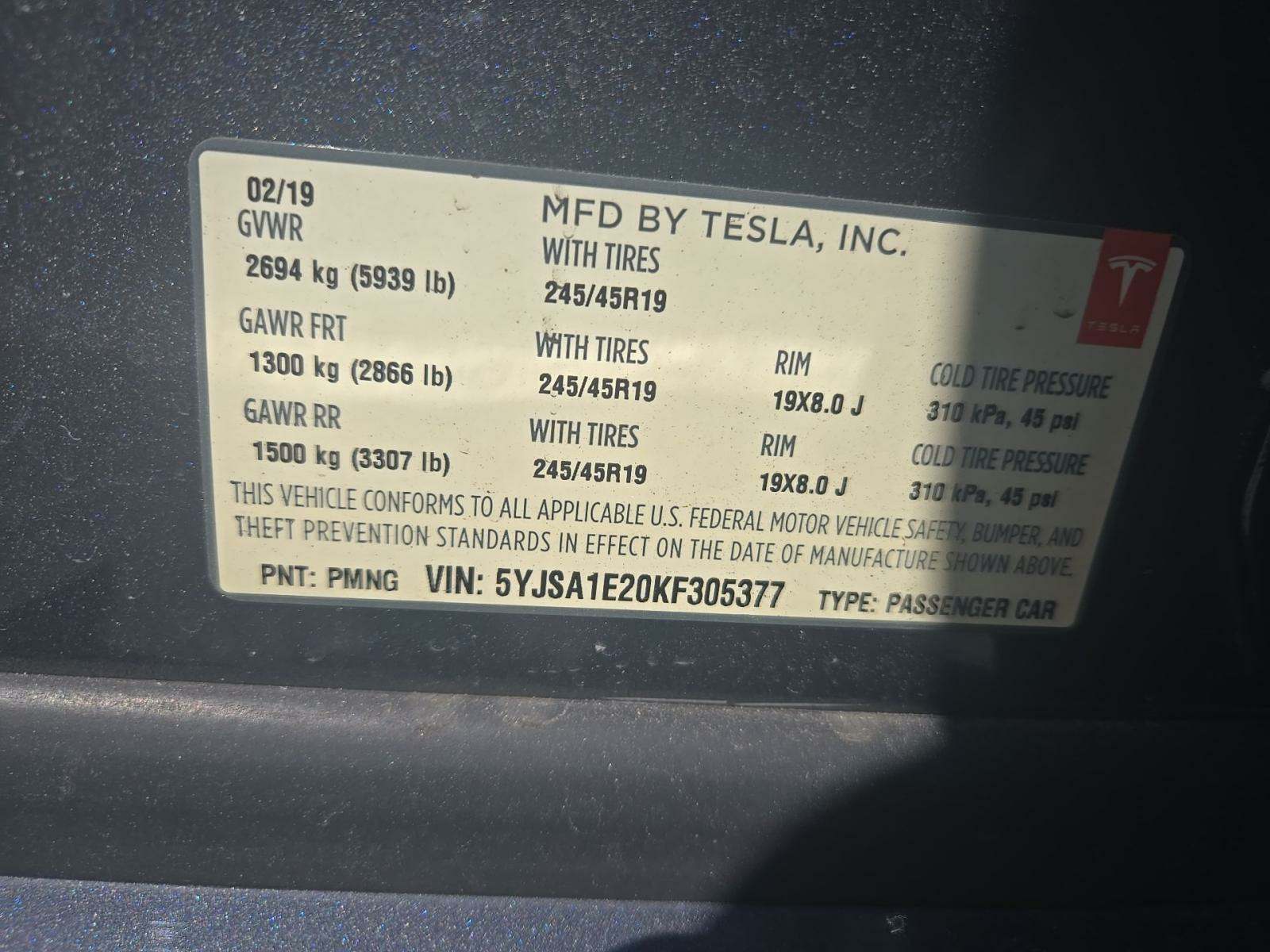 2019 Tesla Model S 100D AWD