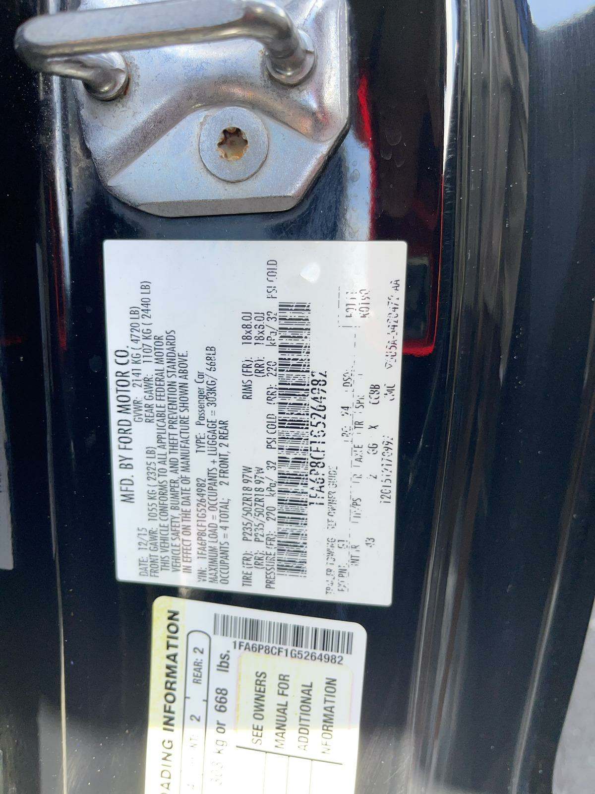 2016 Ford Mustang GT Premium RWD