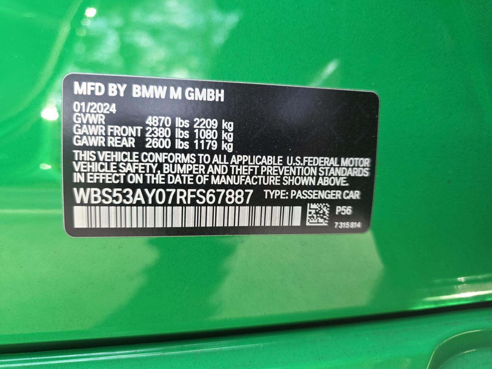 2024 BMW M3 Base RWD