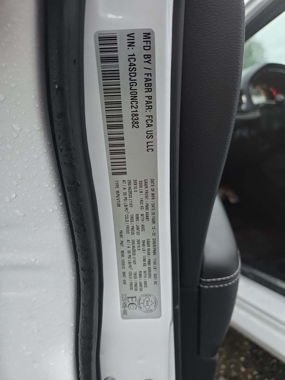 2022 Dodge Durango SRT 392 AWD