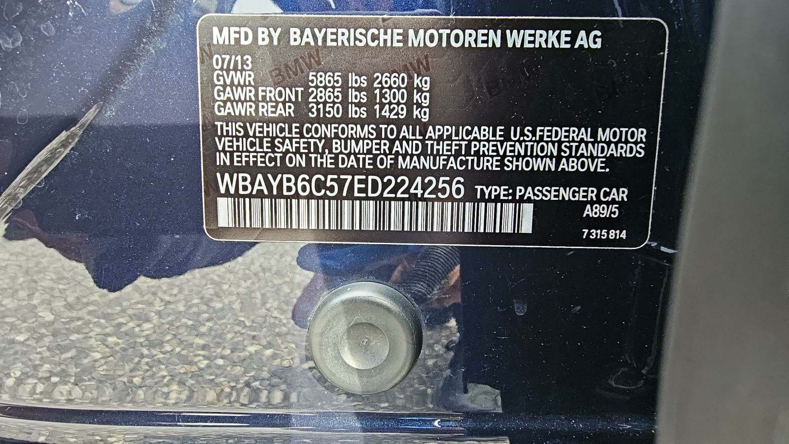 2014 BMW 7 Series 750i xDrive AWD