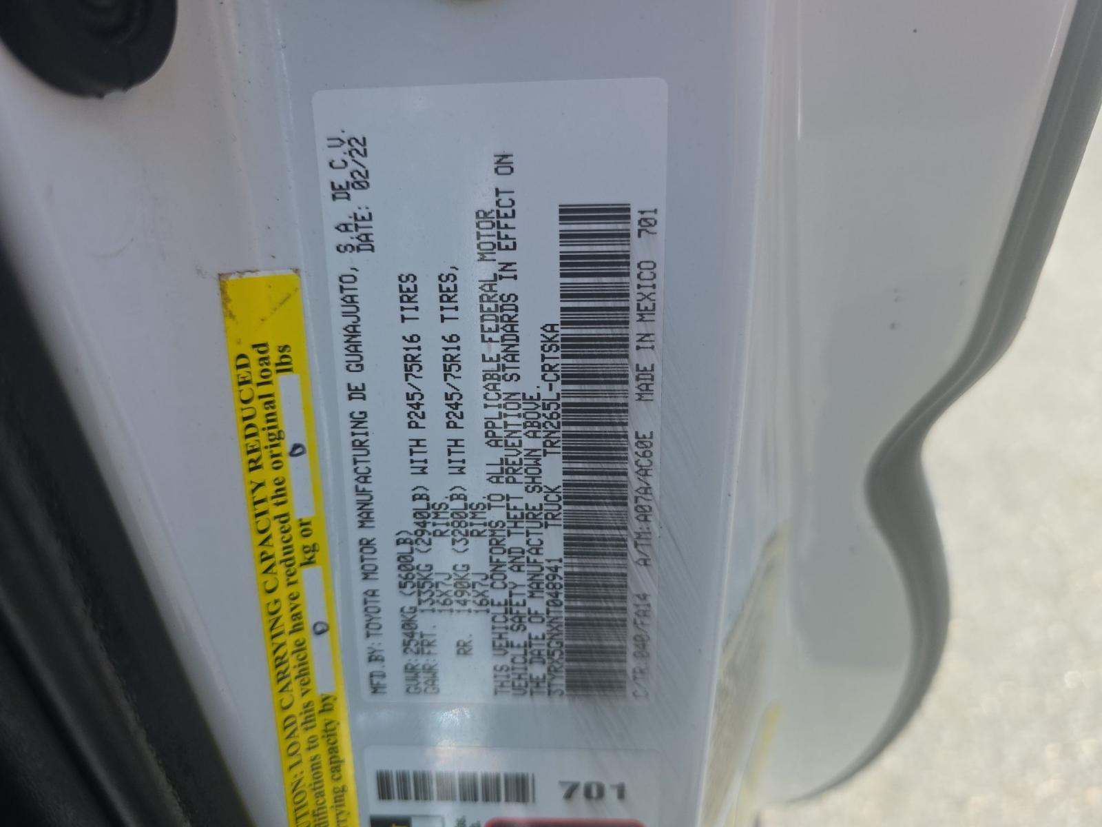 2022 Toyota Tacoma SR RWD