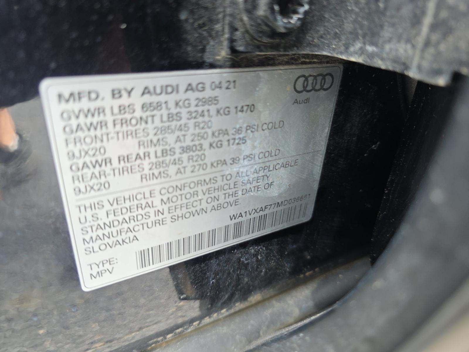 2021 Audi Q7 3.0T Prestige AWD