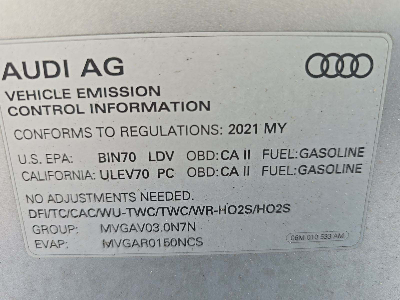 2021 Audi A7 Premium Plus AWD