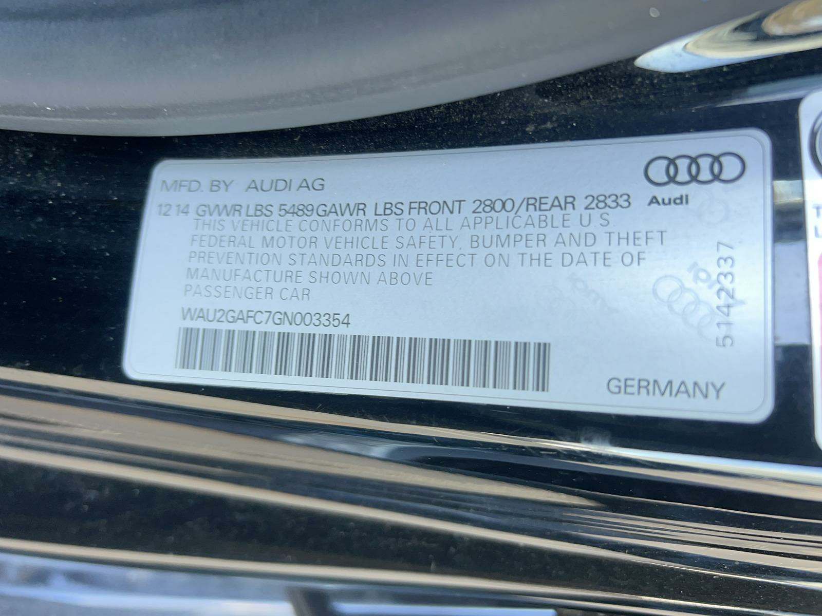 2016 Audi A7 3.0 Prestige AWD