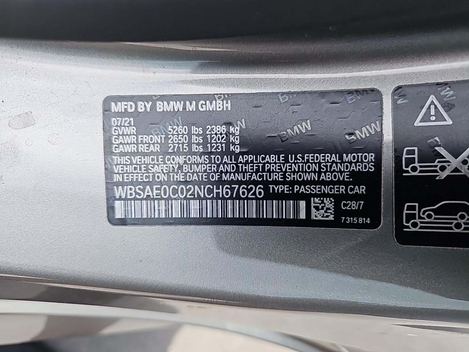 2022 BMW M8 Competition AWD