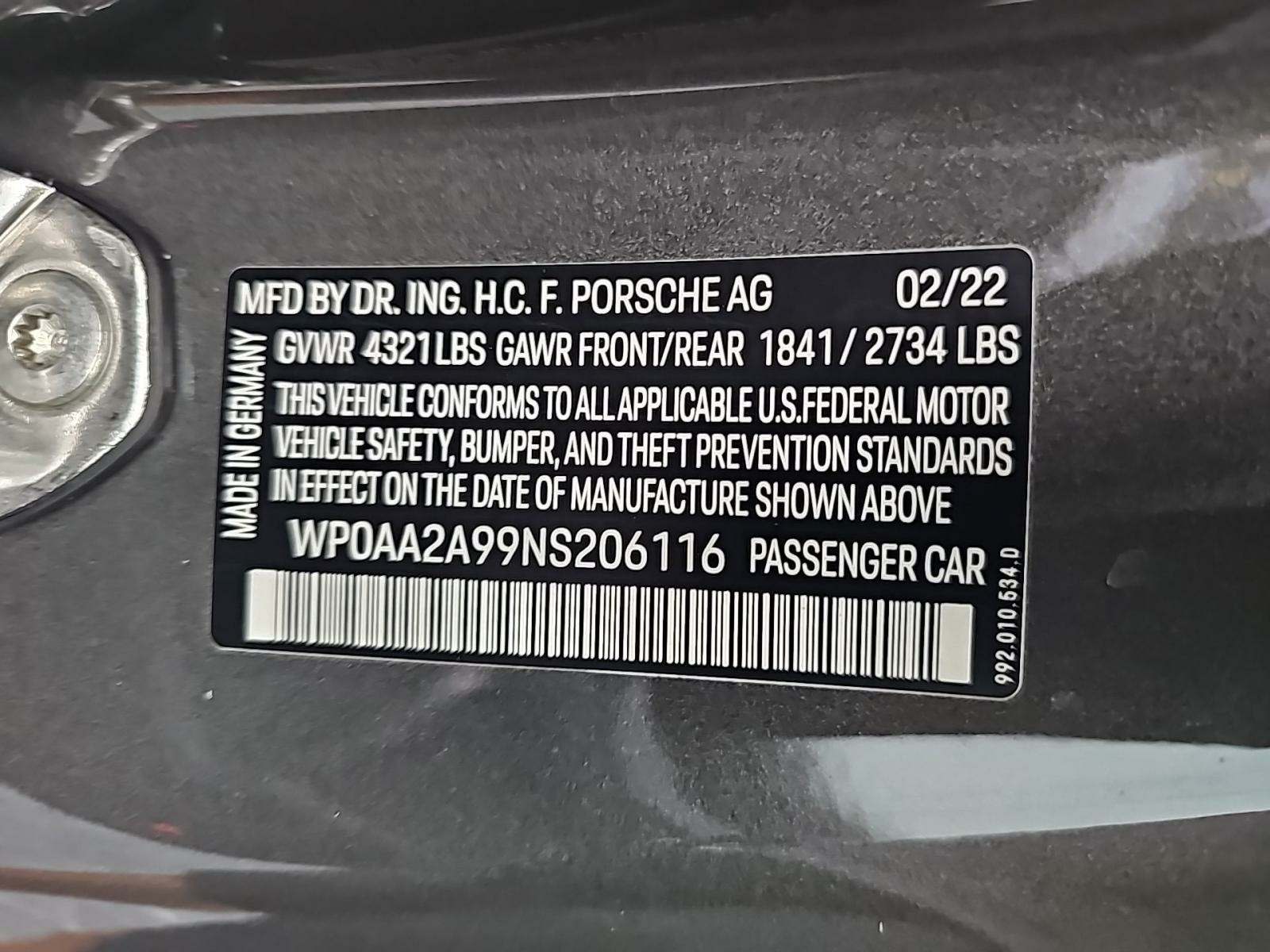 2022 Porsche 911 Carrera RWD