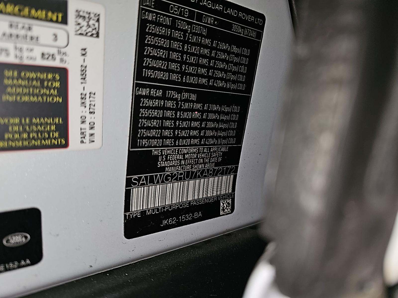 2019 Land Rover Range Rover Sport SE AWD