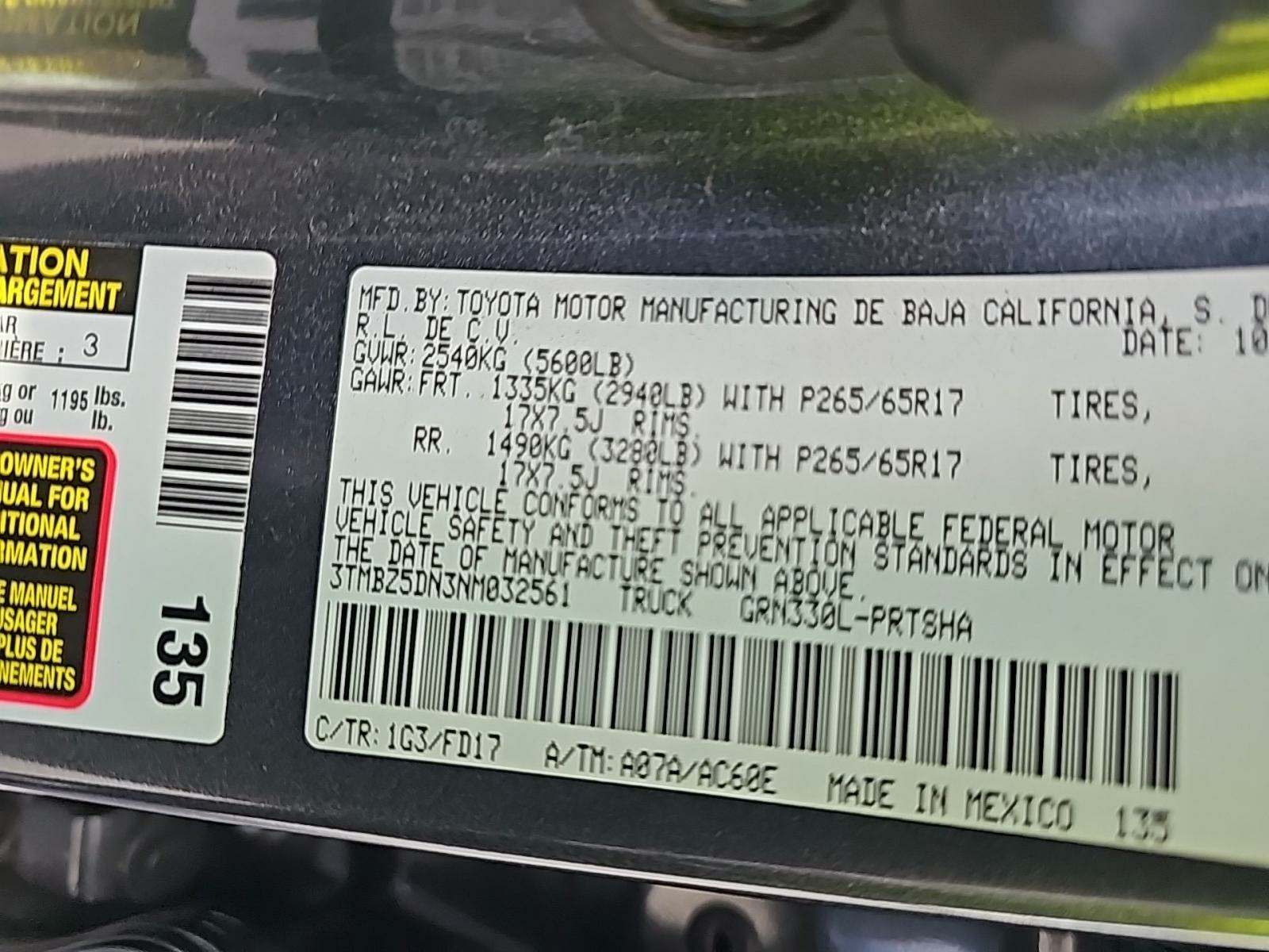 2022 Toyota Tacoma TRD Sport RWD