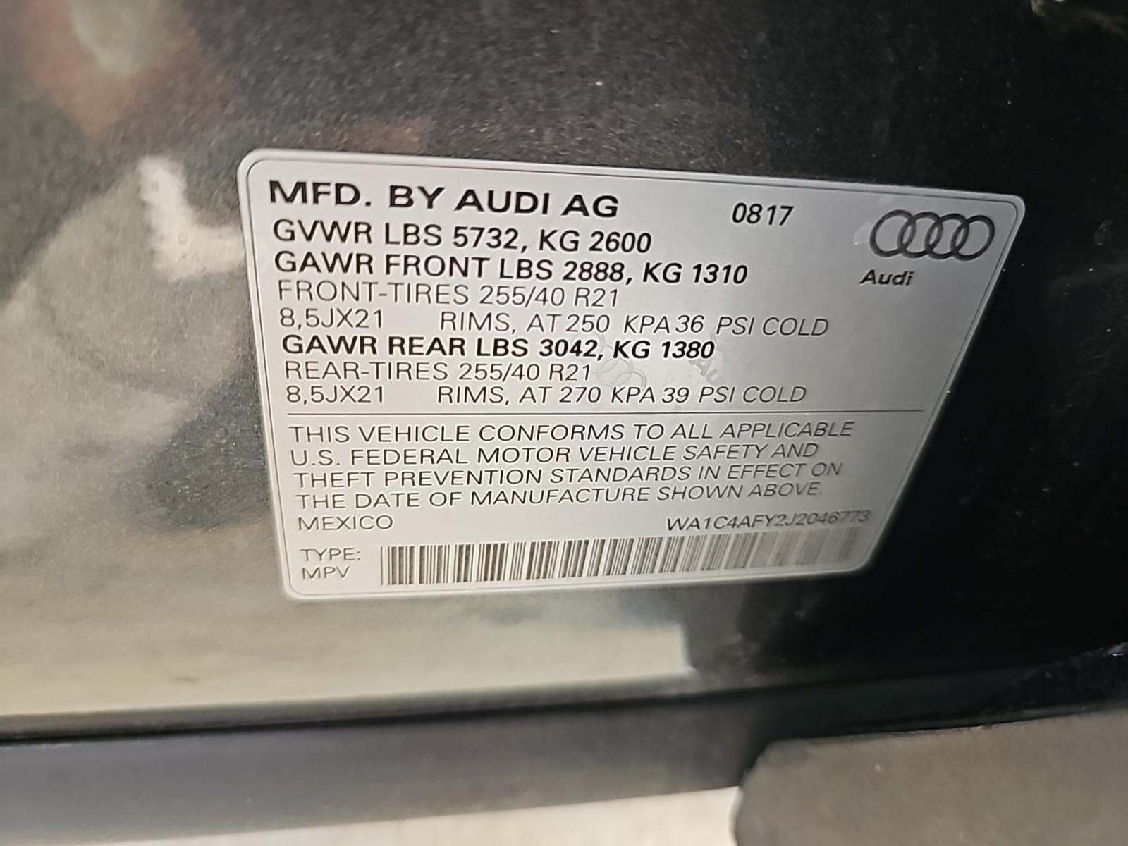 2018 Audi SQ5 Prestige AWD