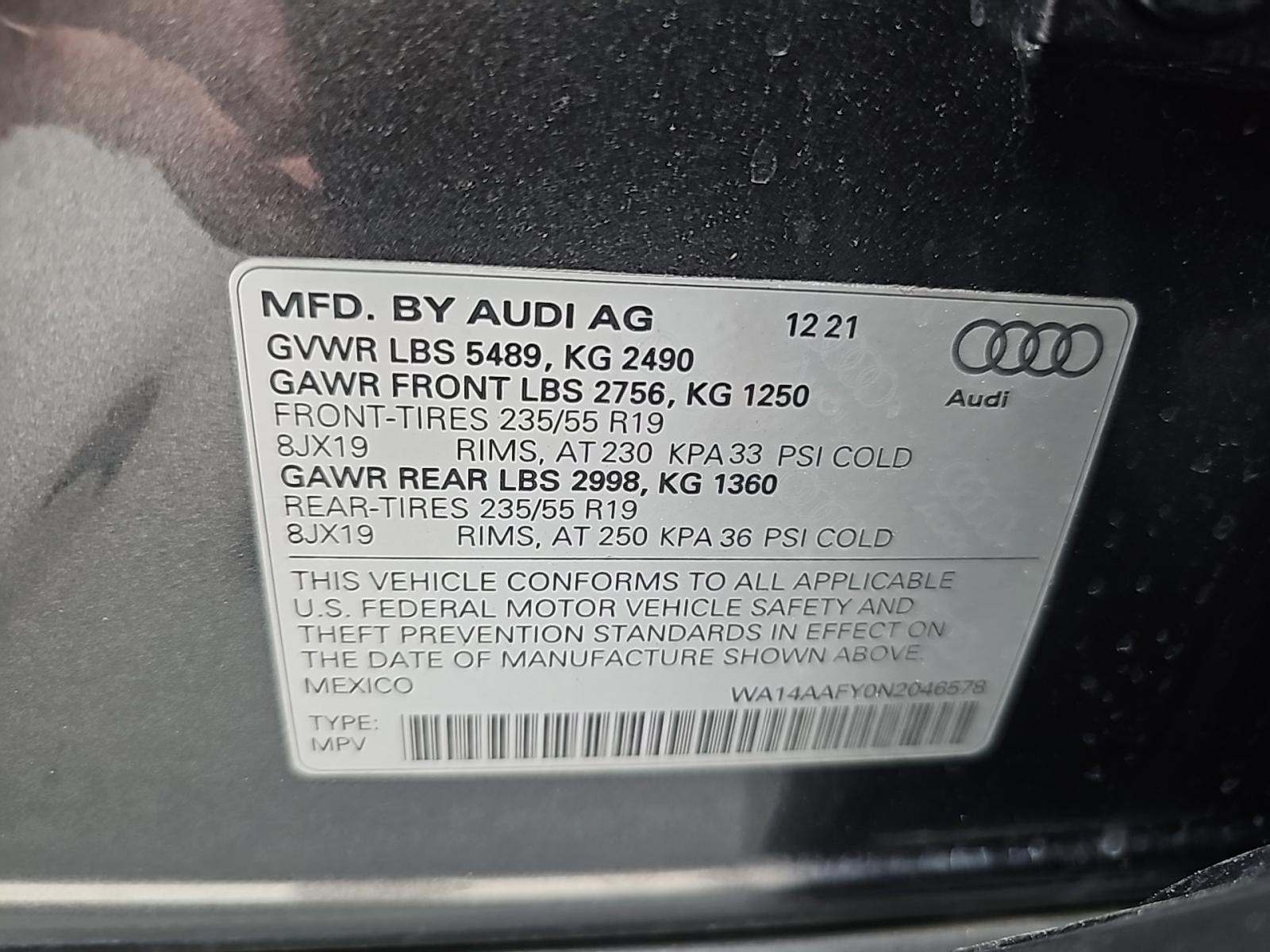 2022 Audi Q5 S line Premium AWD