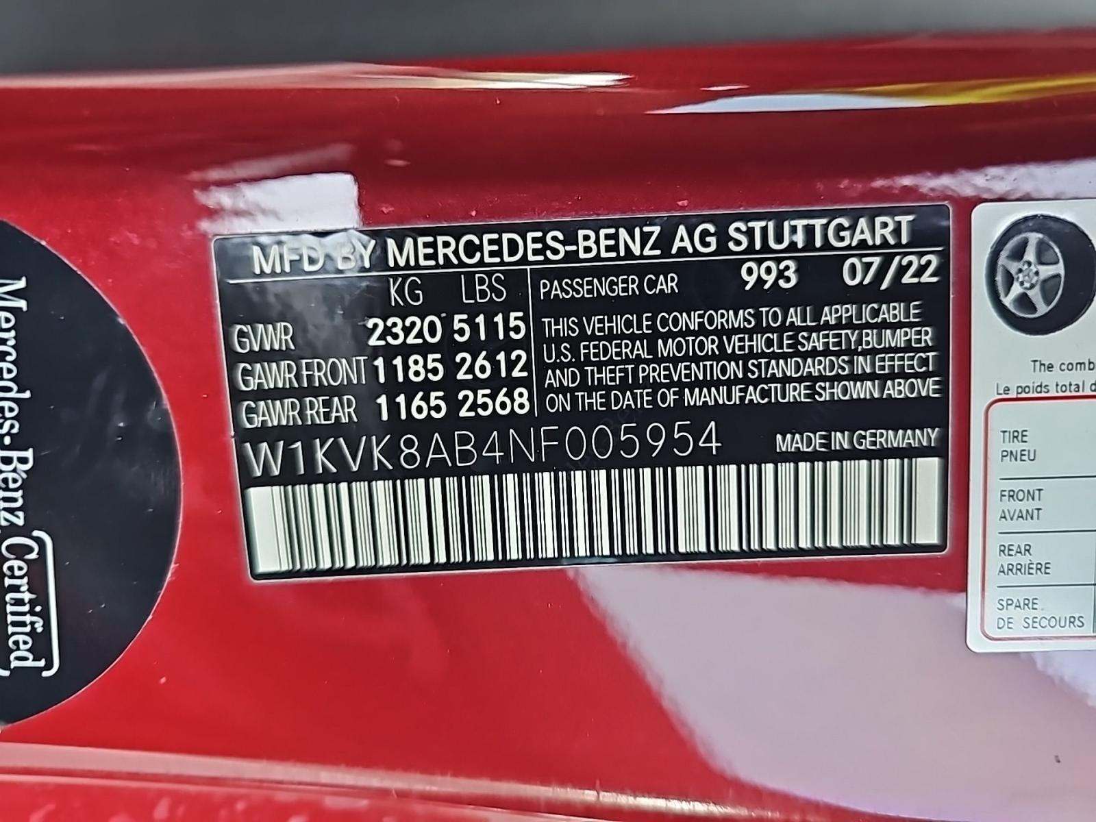 2022 Mercedes-Benz SL-Class AMG SL 55 AWD