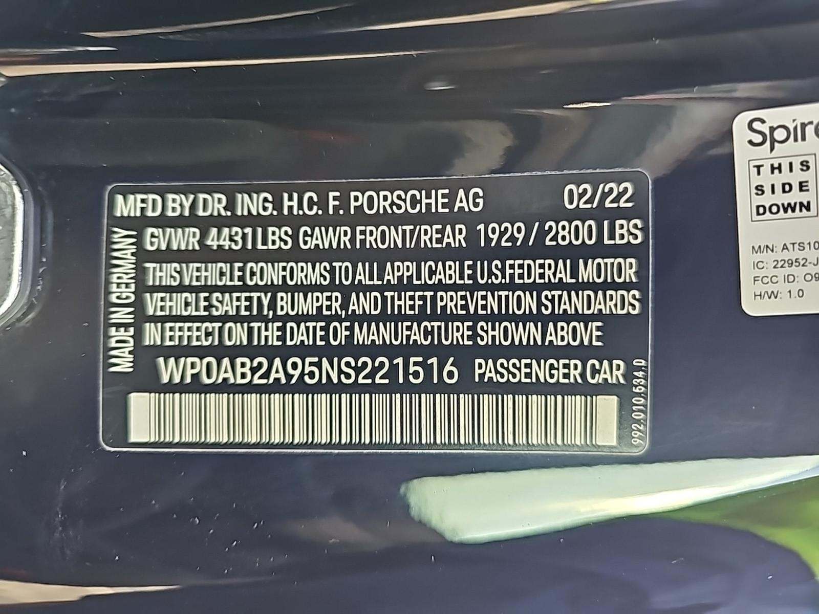 2022 Porsche 911 Carrera 4S AWD