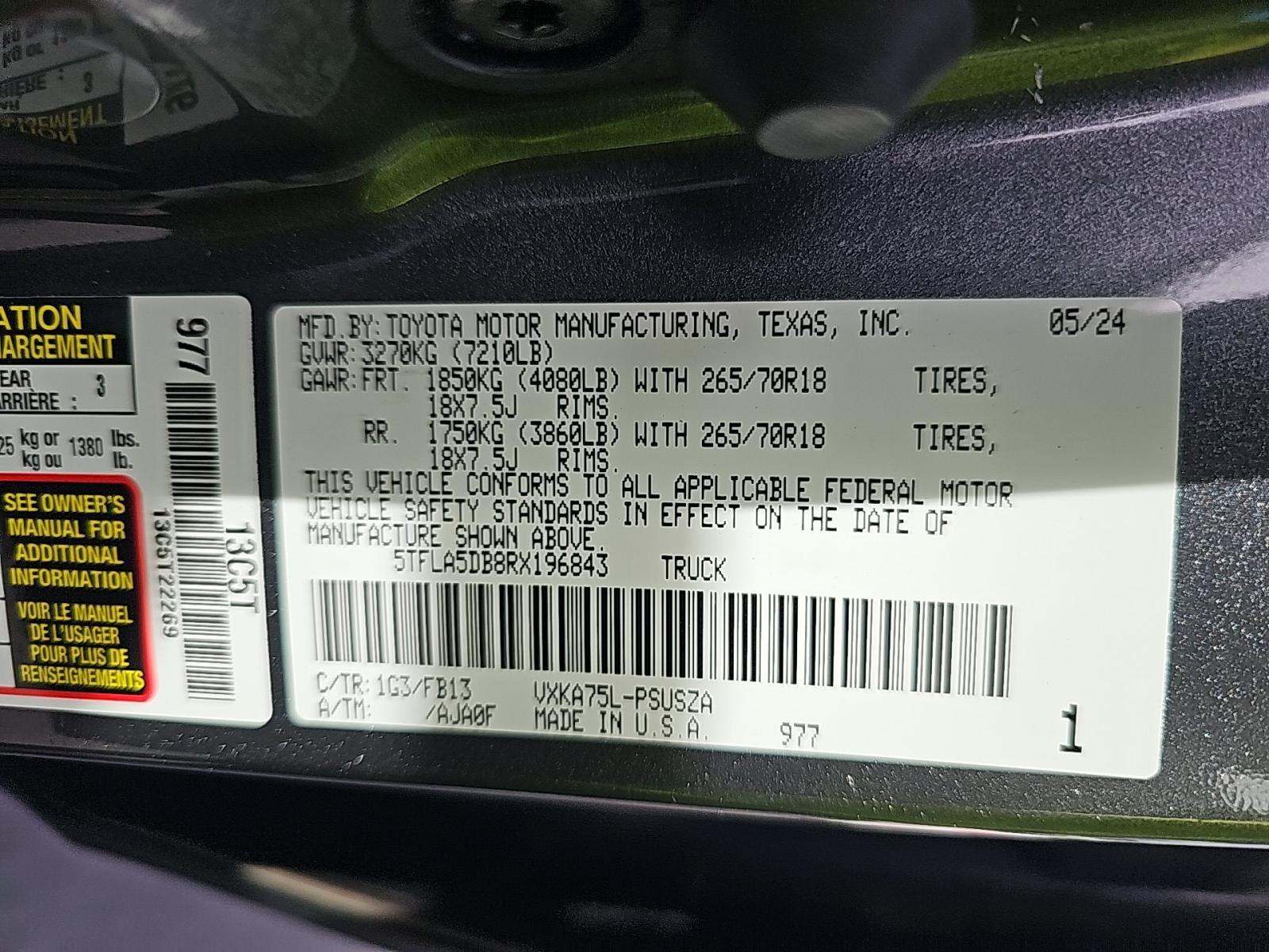 2024 Toyota Tundra SR5 AWD