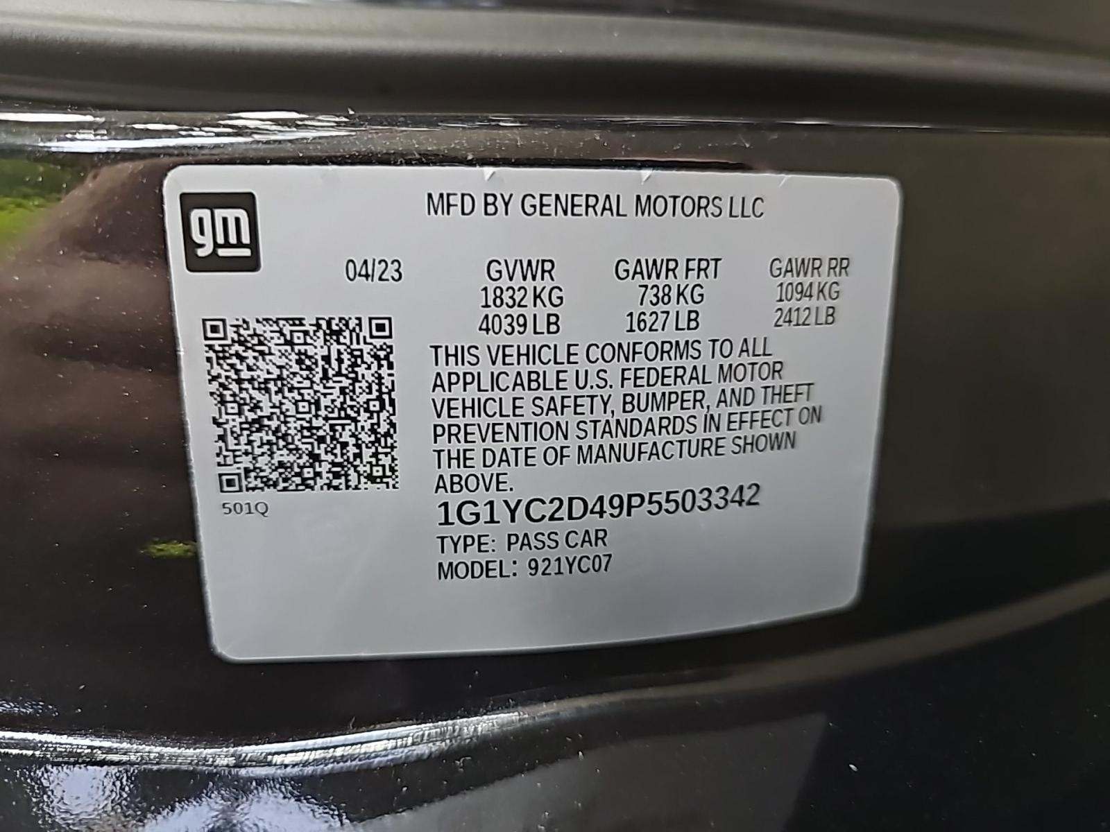 2023 Chevrolet Corvette Stingray RWD