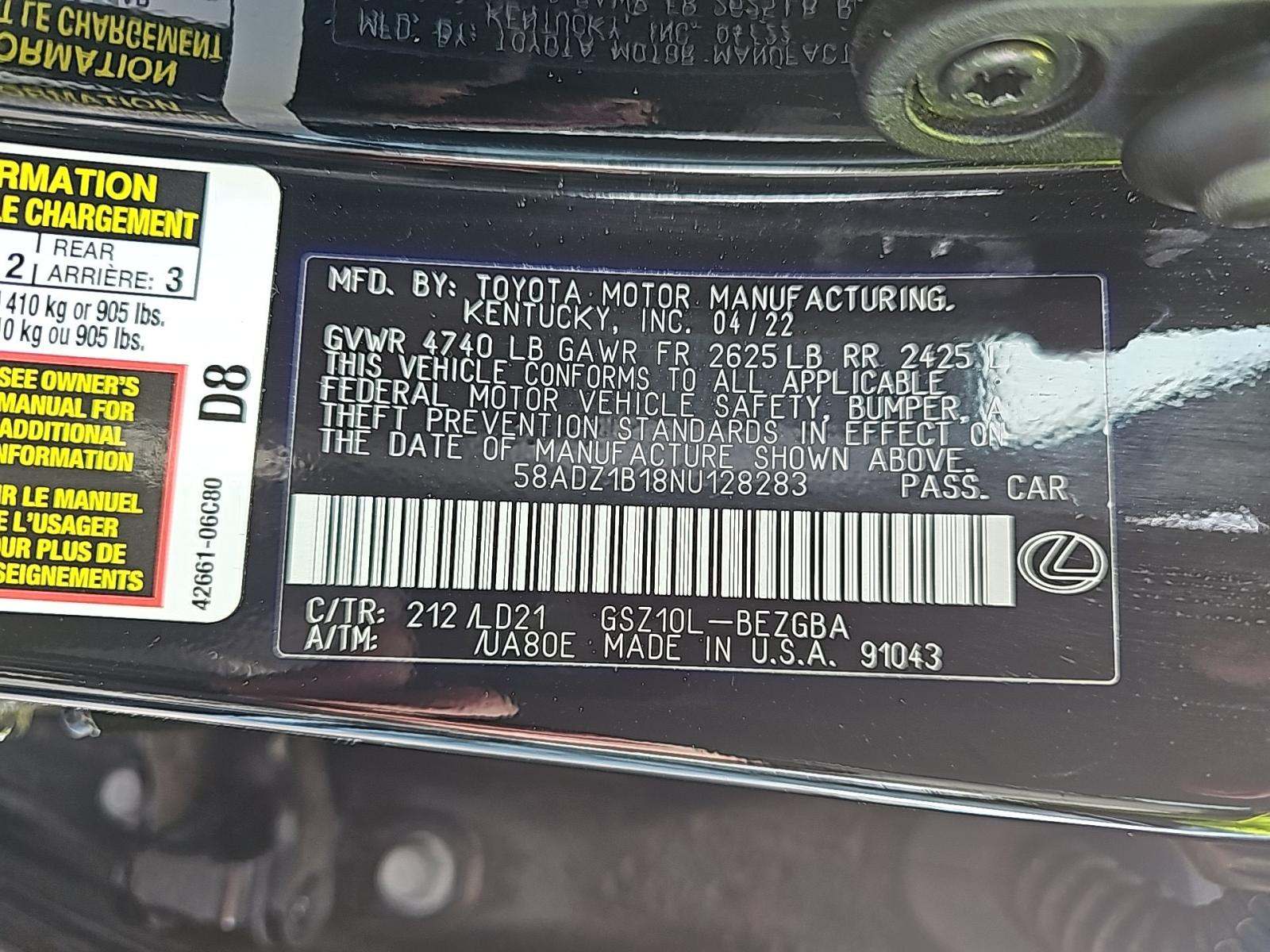 2022 Lexus ES ES 350 FWD