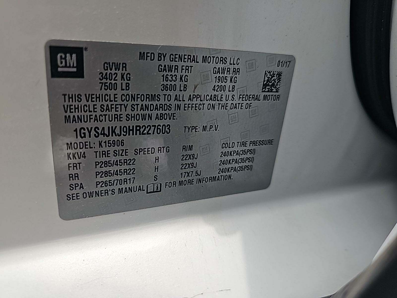 2017 Cadillac Escalade ESV Premium Luxury AWD