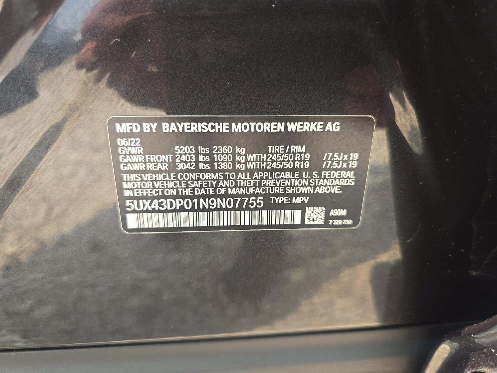 2022 BMW X3 sDrive30i RWD