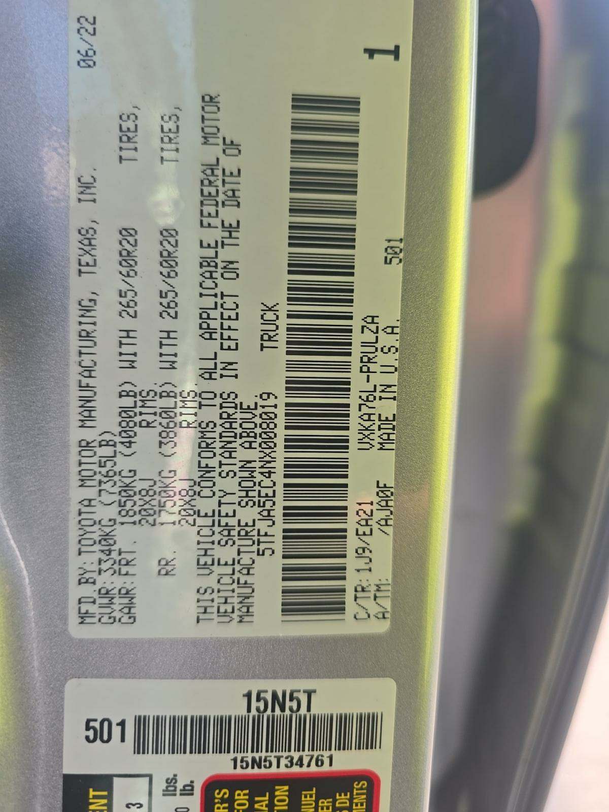 2022 Toyota Tundra Limited AWD