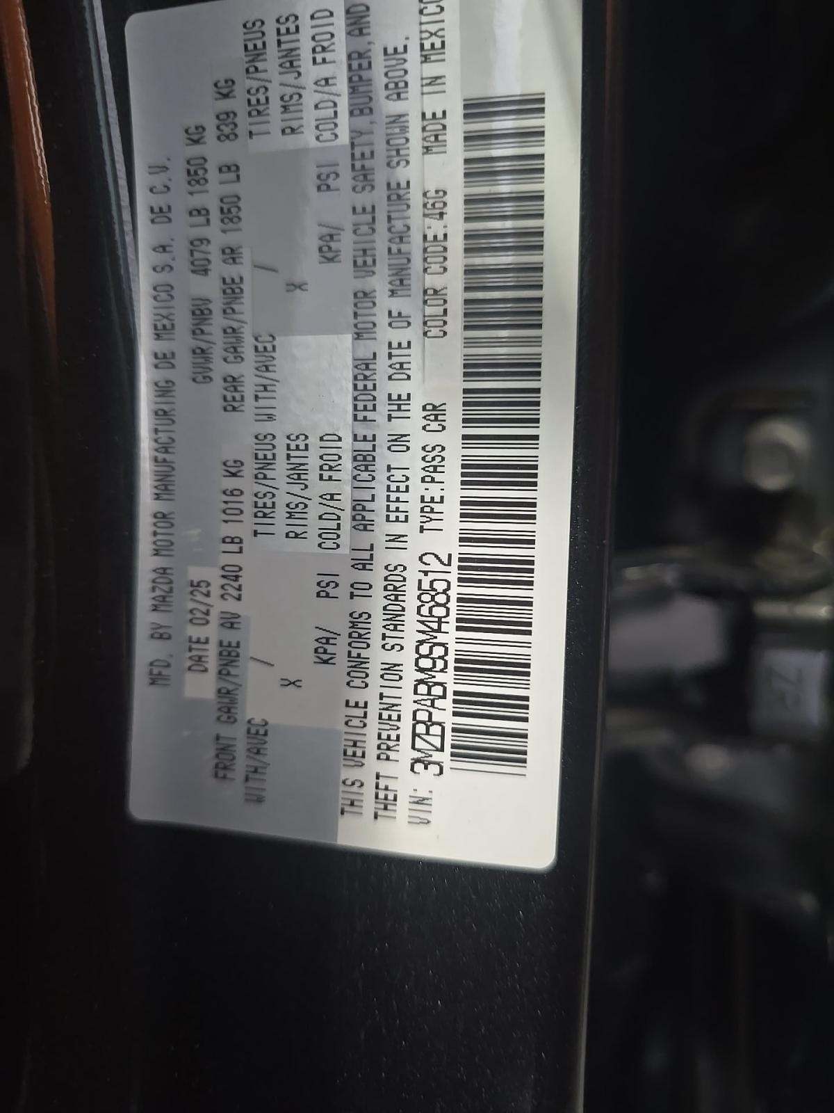 2025 MAZDA MAZDA3 2.5 S FWD