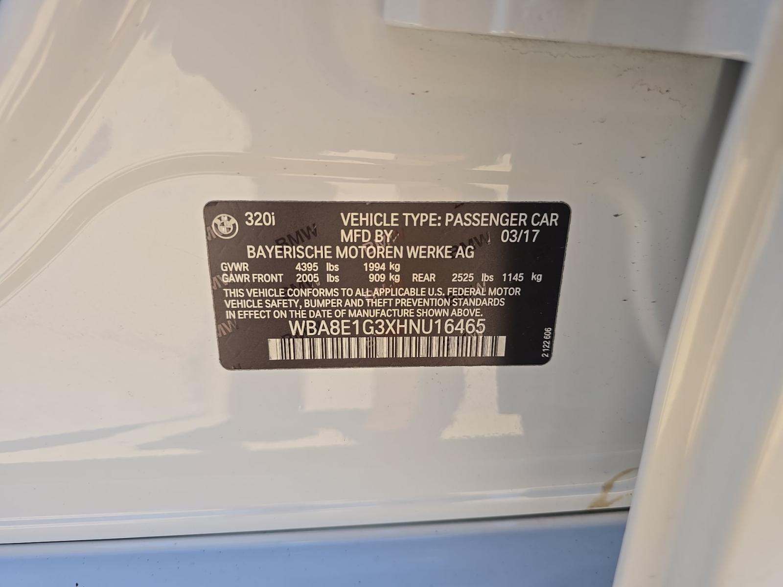 2017 BMW 3 Series 320i RWD