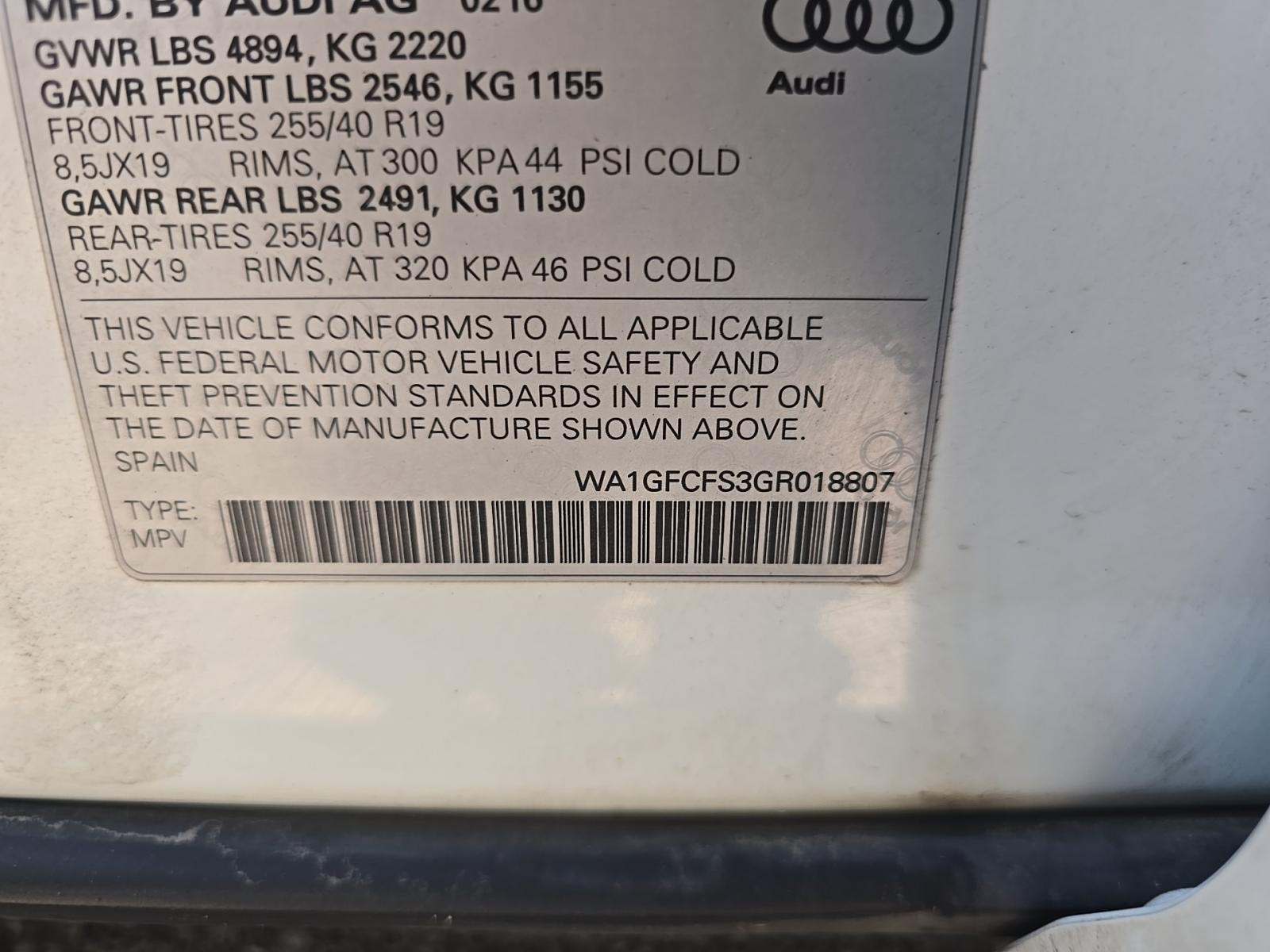 2016 Audi Q3 2.0T Prestige AWD