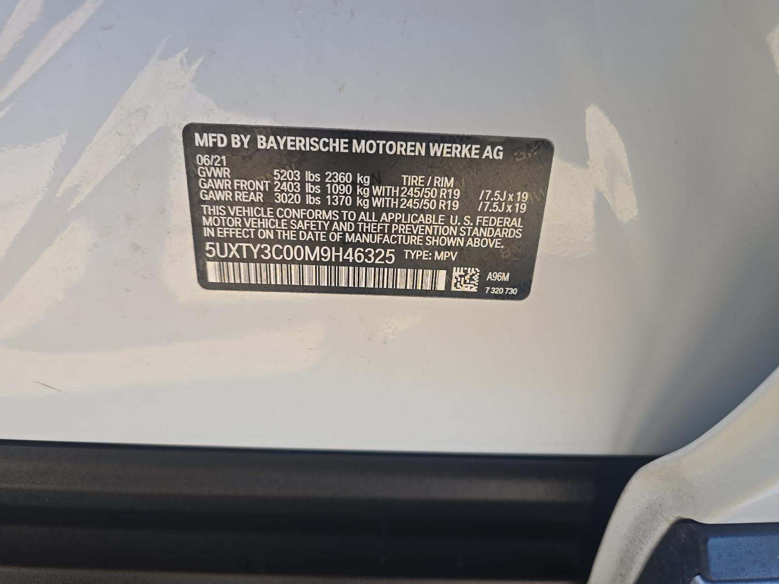 2021 BMW X3 sDrive30i RWD