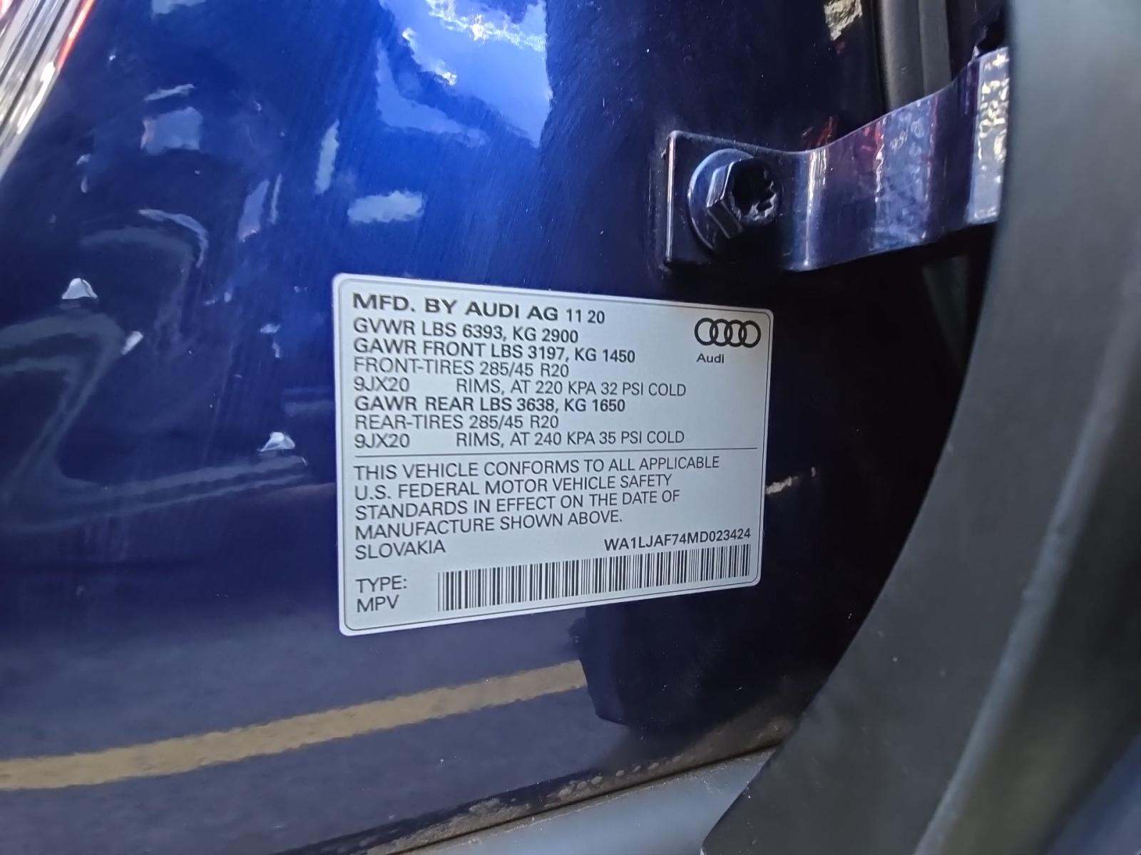 2021 Audi Q7 2.0T Premium Plus AWD