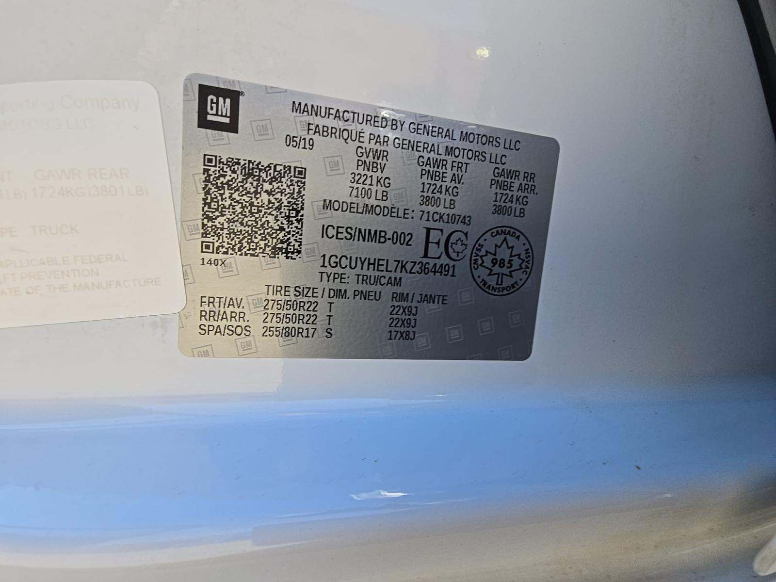 2019 Chevrolet Silverado 1500 High Country AWD