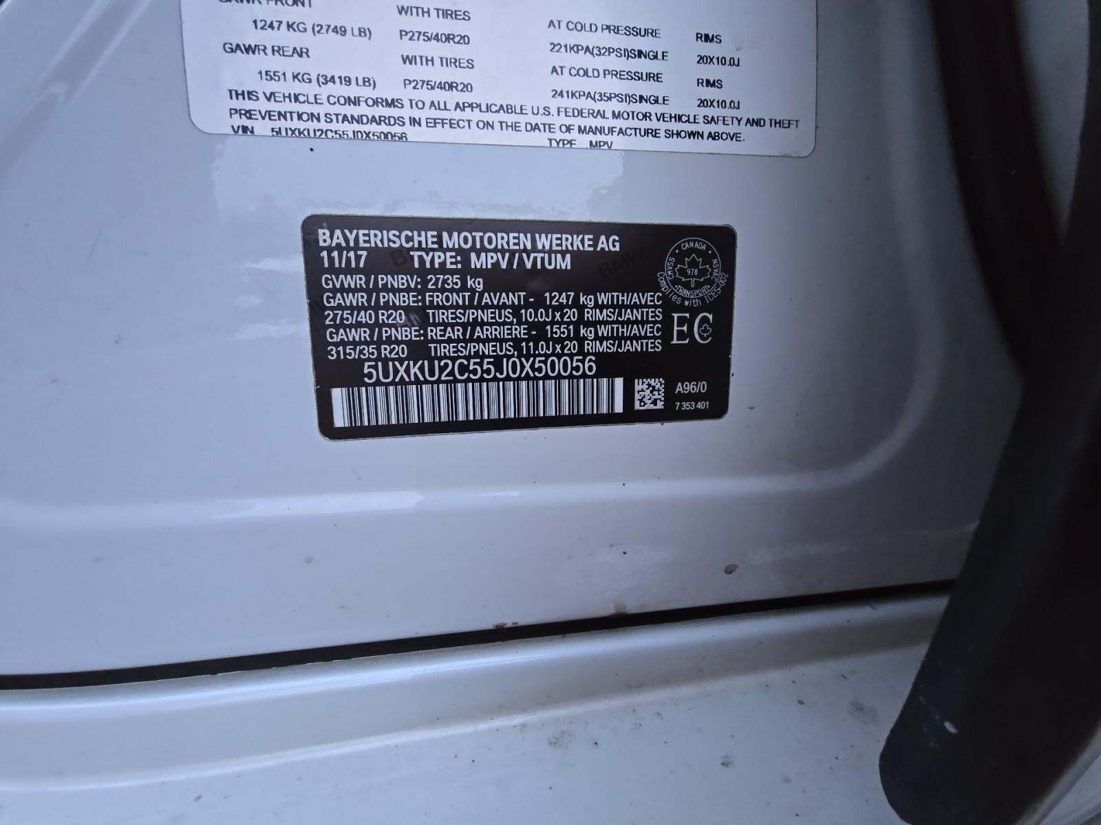 2018 BMW X6 xDrive35i AWD