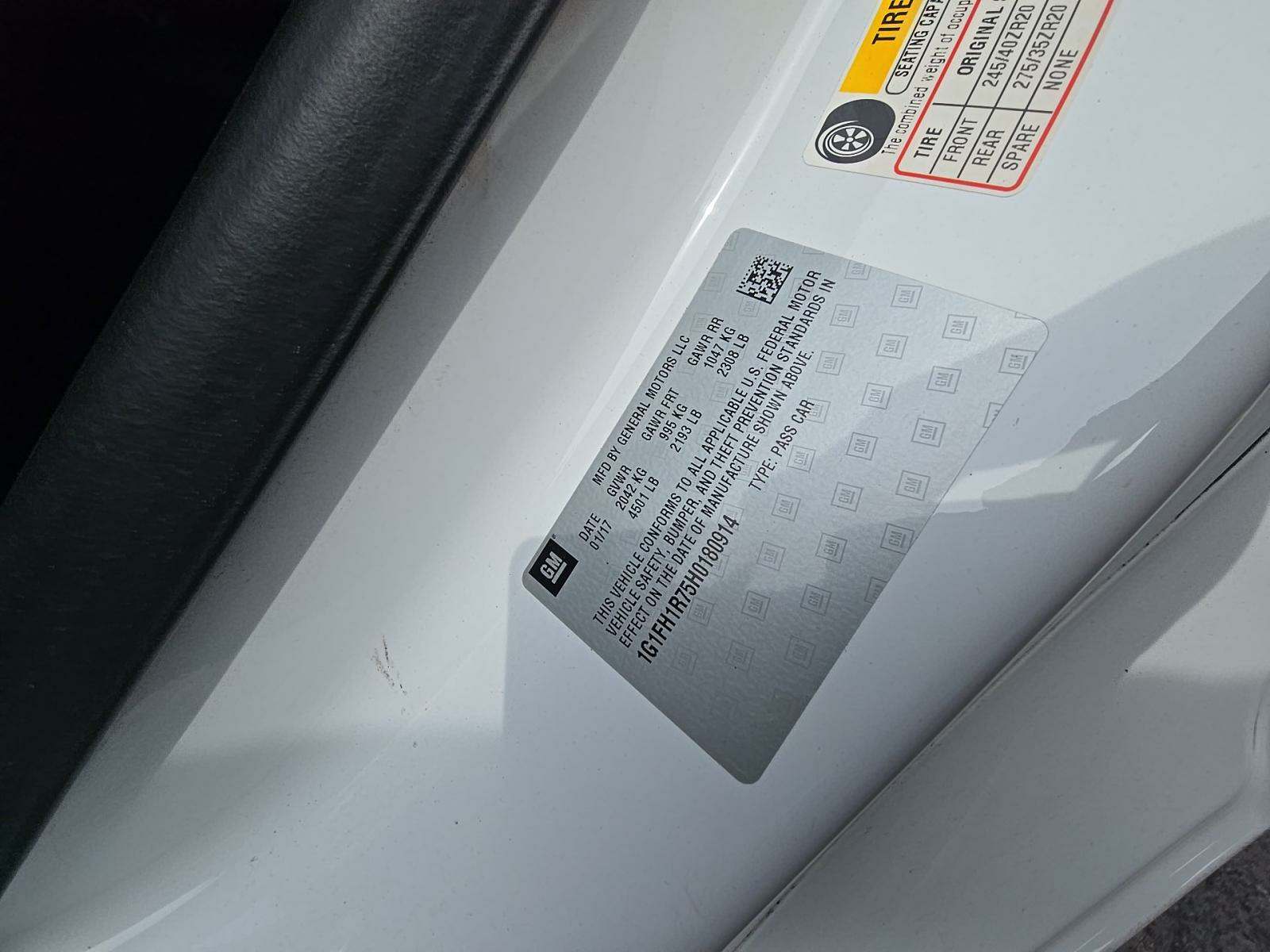 2017 Chevrolet Camaro 2SS RWD