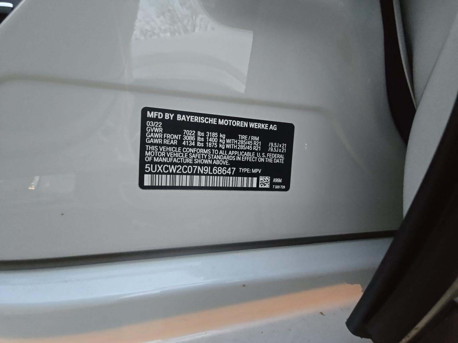 2022 BMW X7 xDrive40i AWD