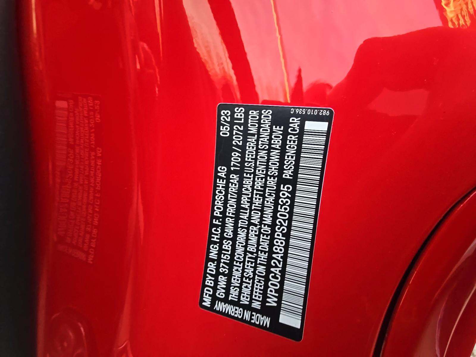 2023 Porsche 718 Boxster Base RWD