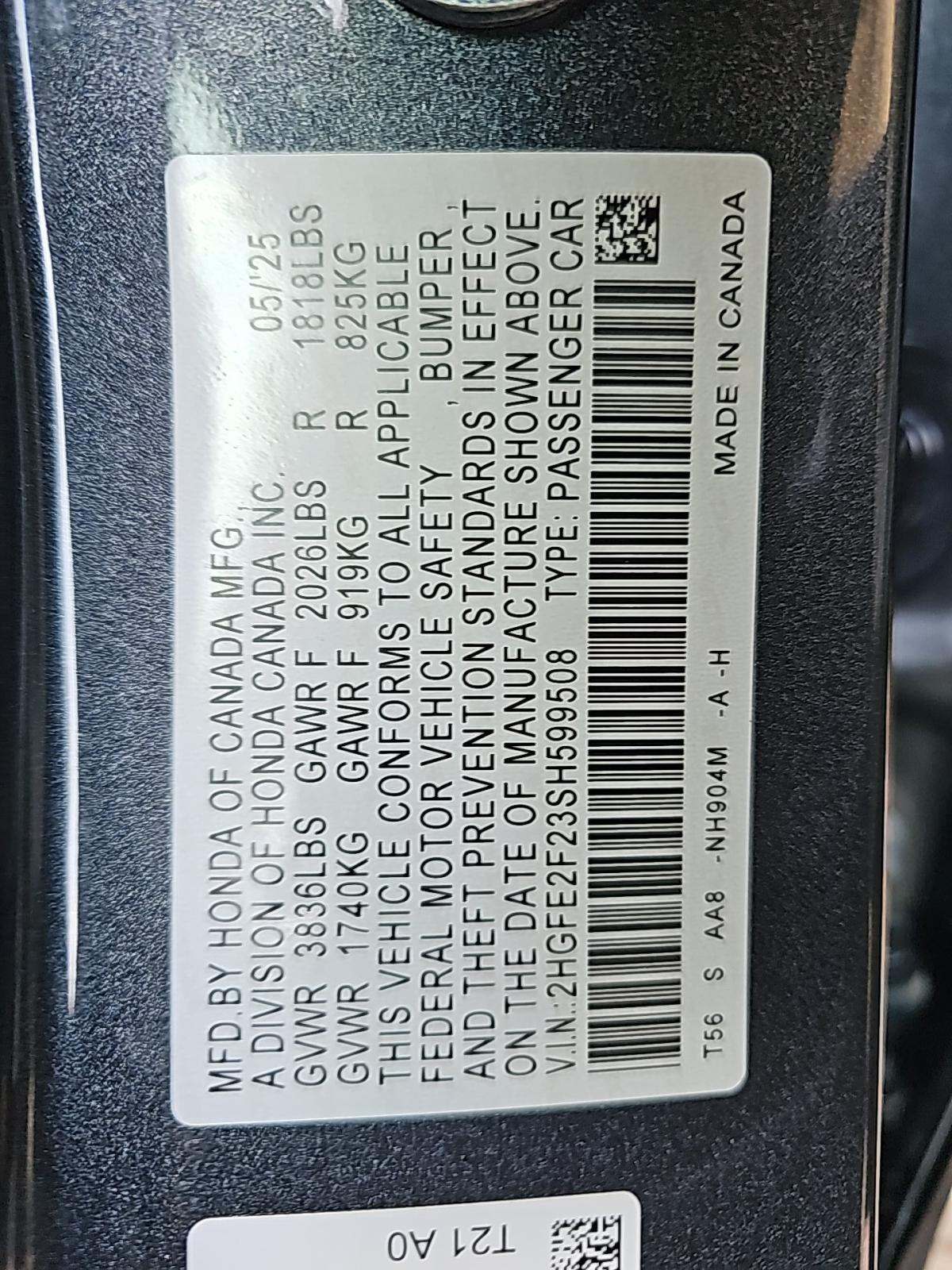 2025 Honda Civic  LX FWD