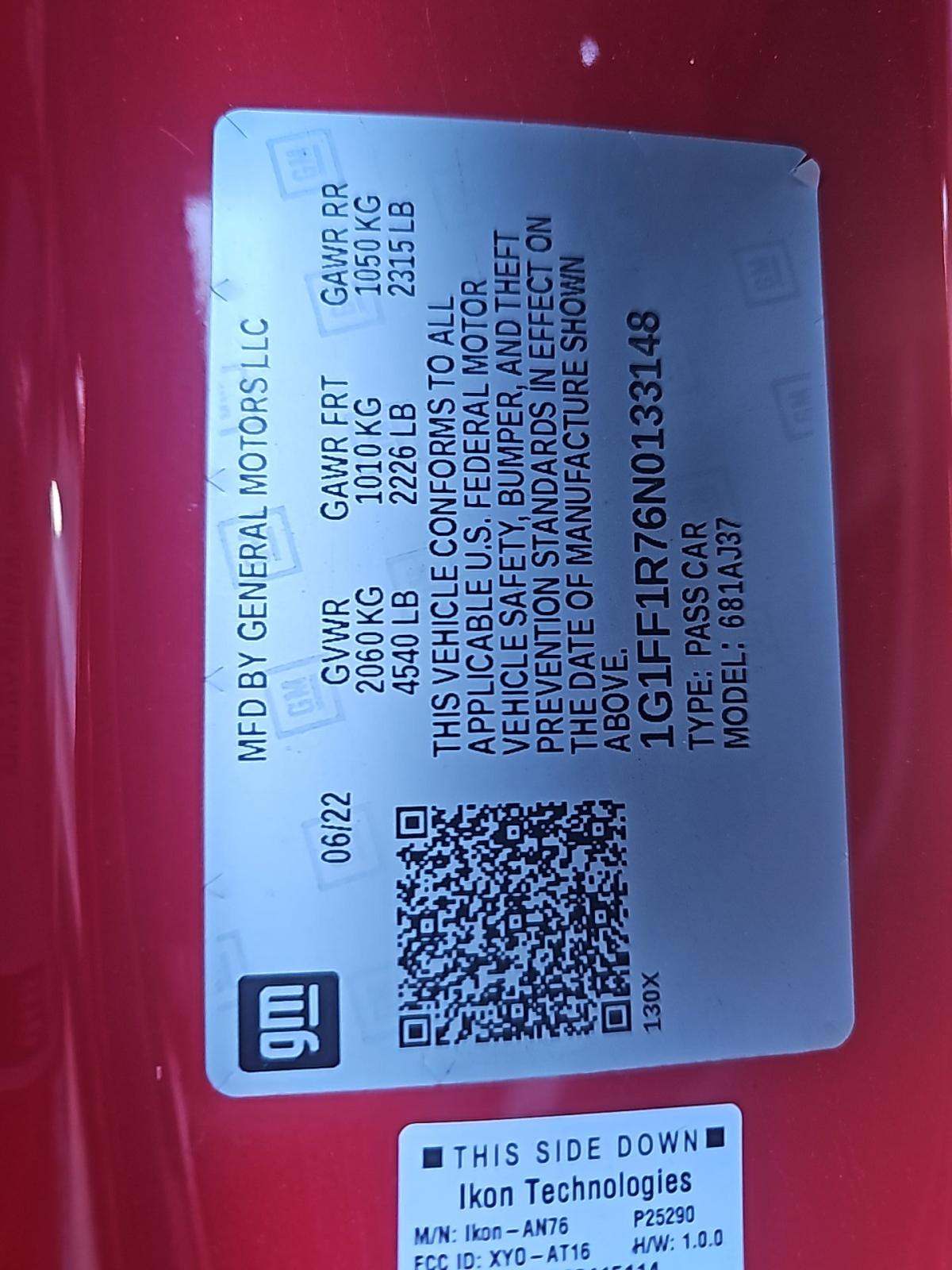 2022 Chevrolet Camaro 1SS RWD