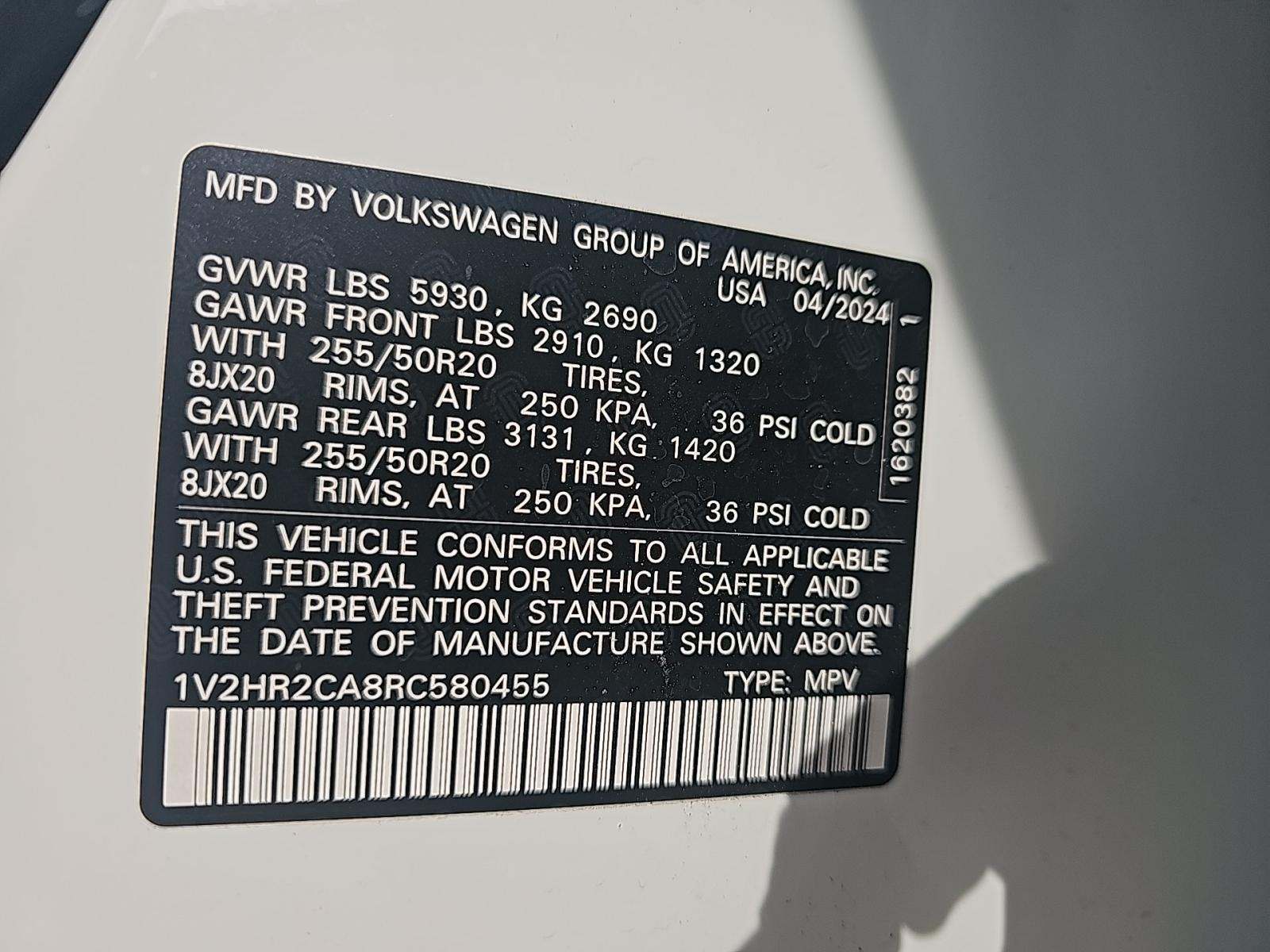 2024 Volkswagen Atlas 2.0T SE AWD