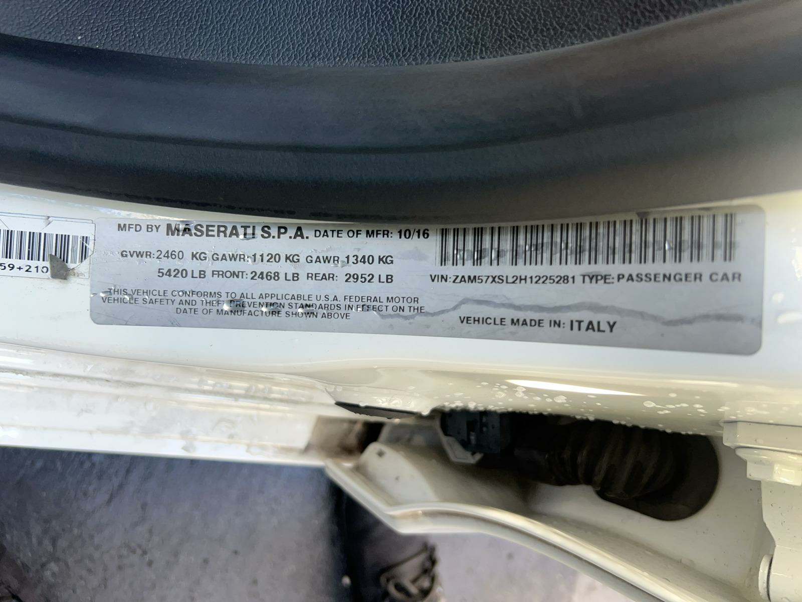 2017 Maserati Ghibli 4D SEDAN RWD