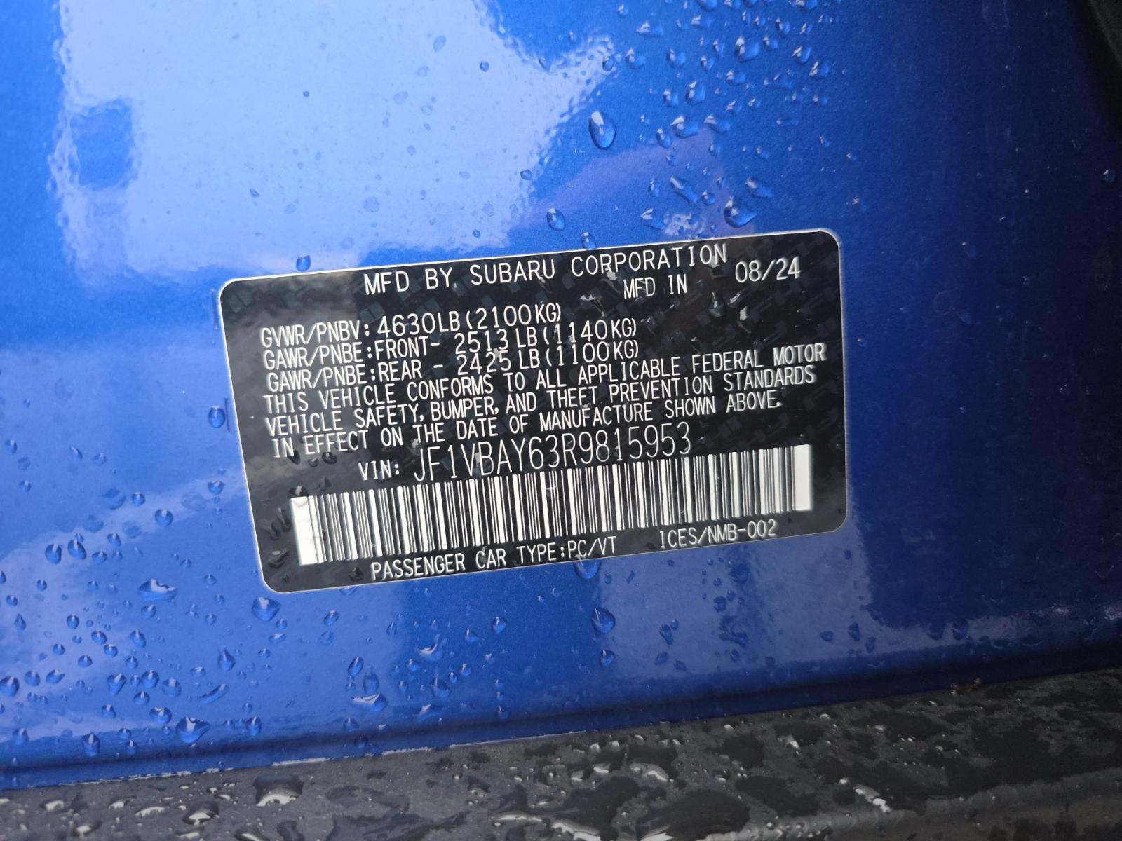 2024 Subaru WRX TR AWD