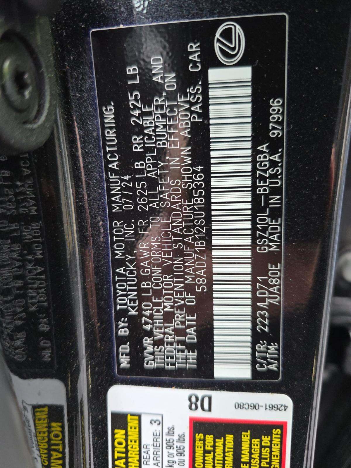 2025 Lexus ES ES 350 FWD