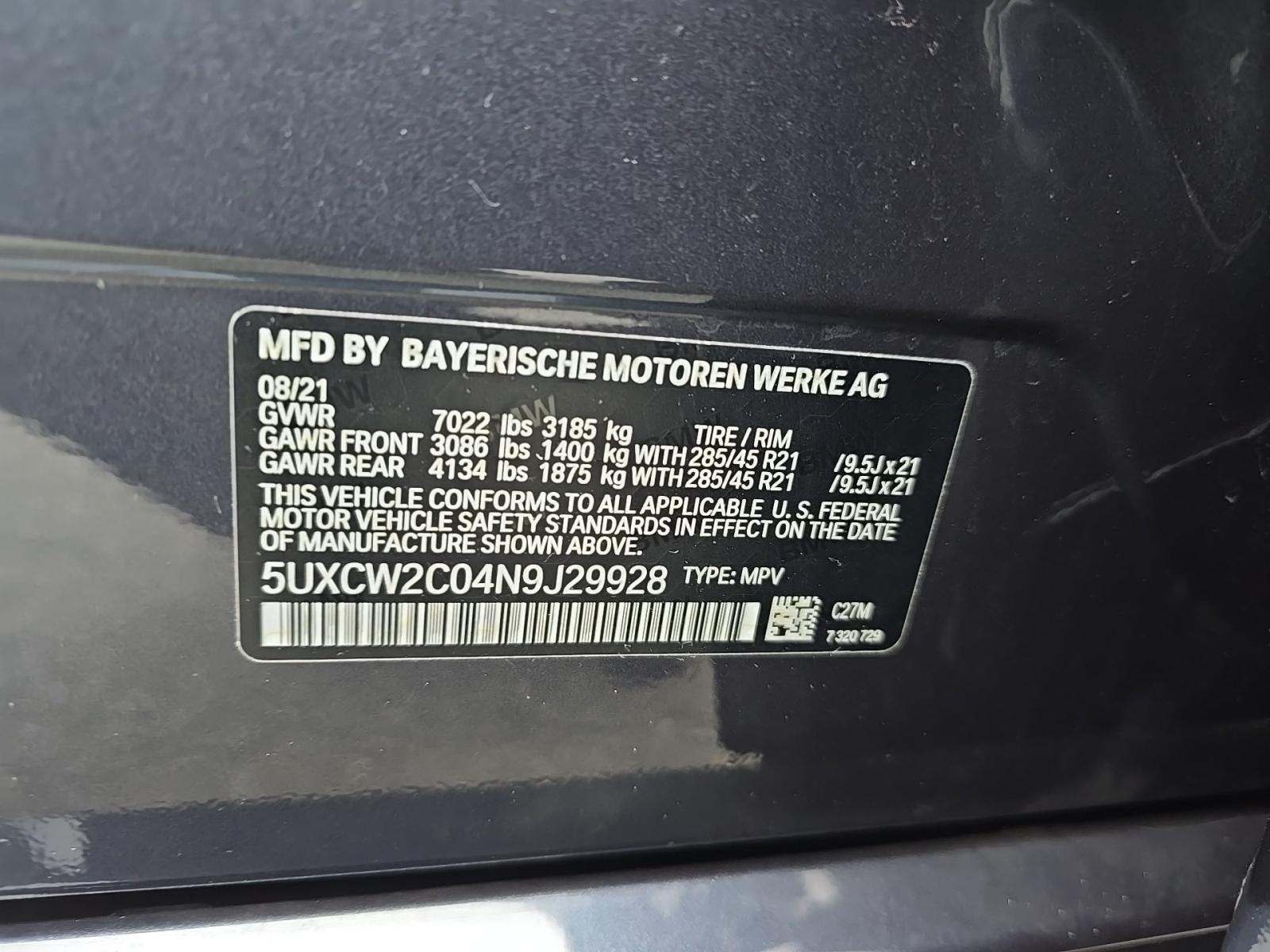 2022 BMW X7 xDrive40i AWD