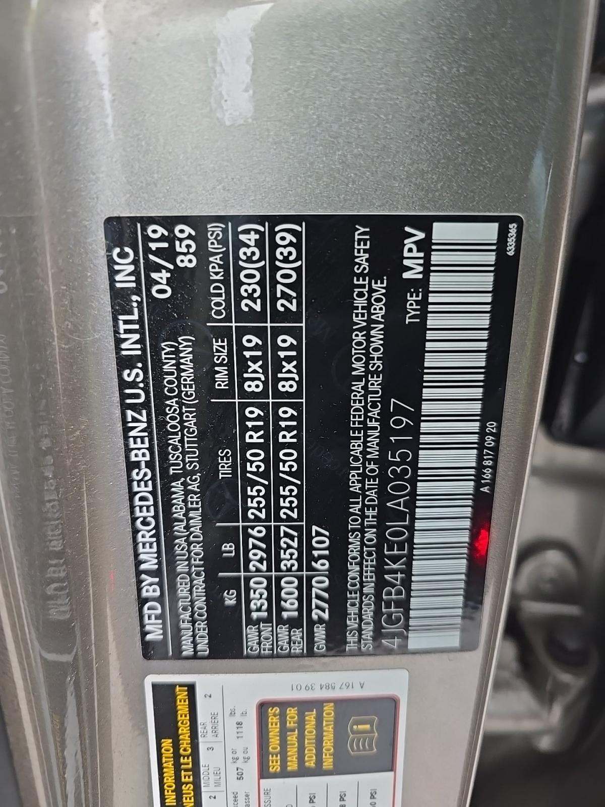 2020 Mercedes-Benz GLE GLE 350 AWD