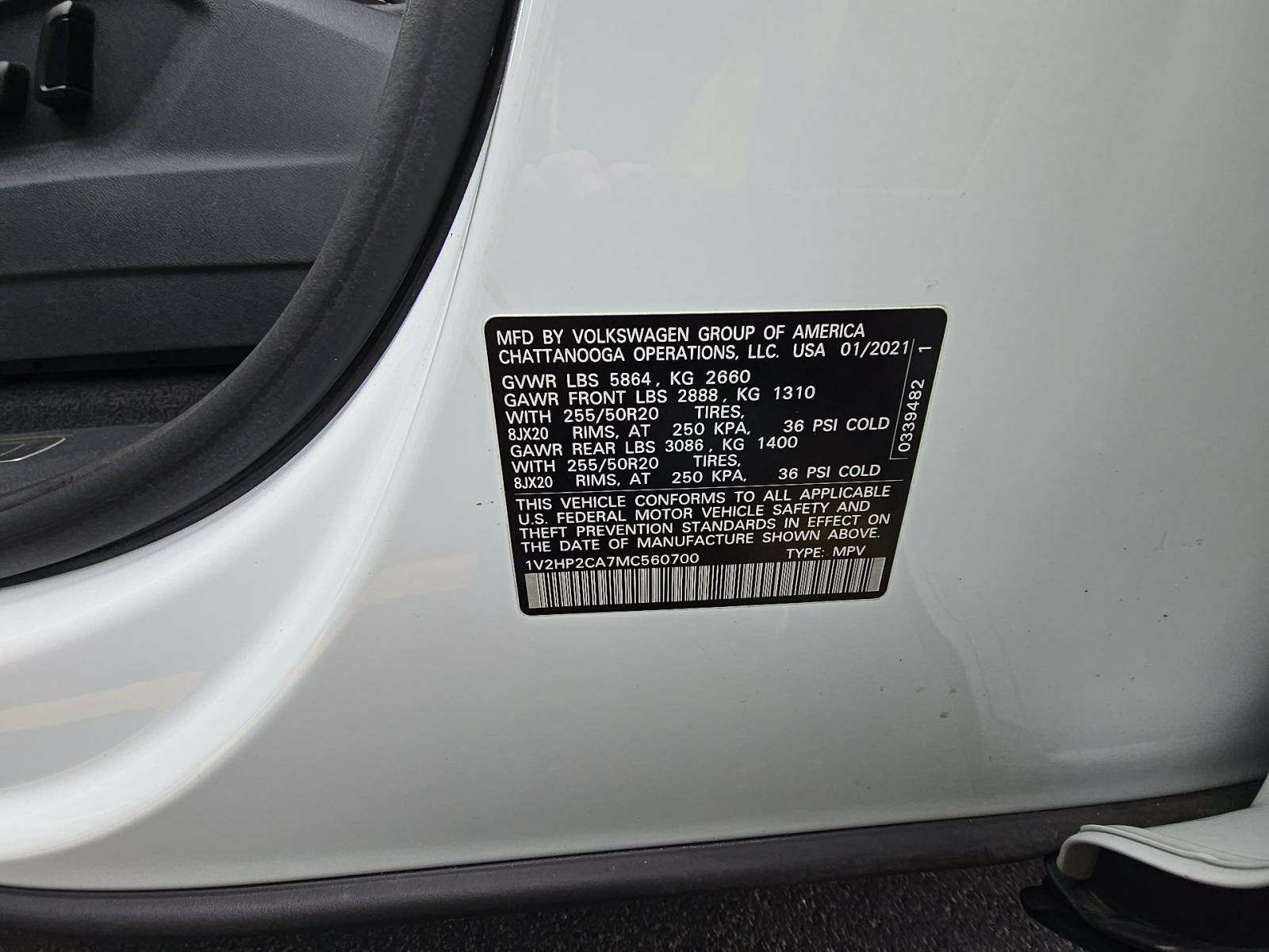 2021 Volkswagen Atlas 2.0T SE AWD