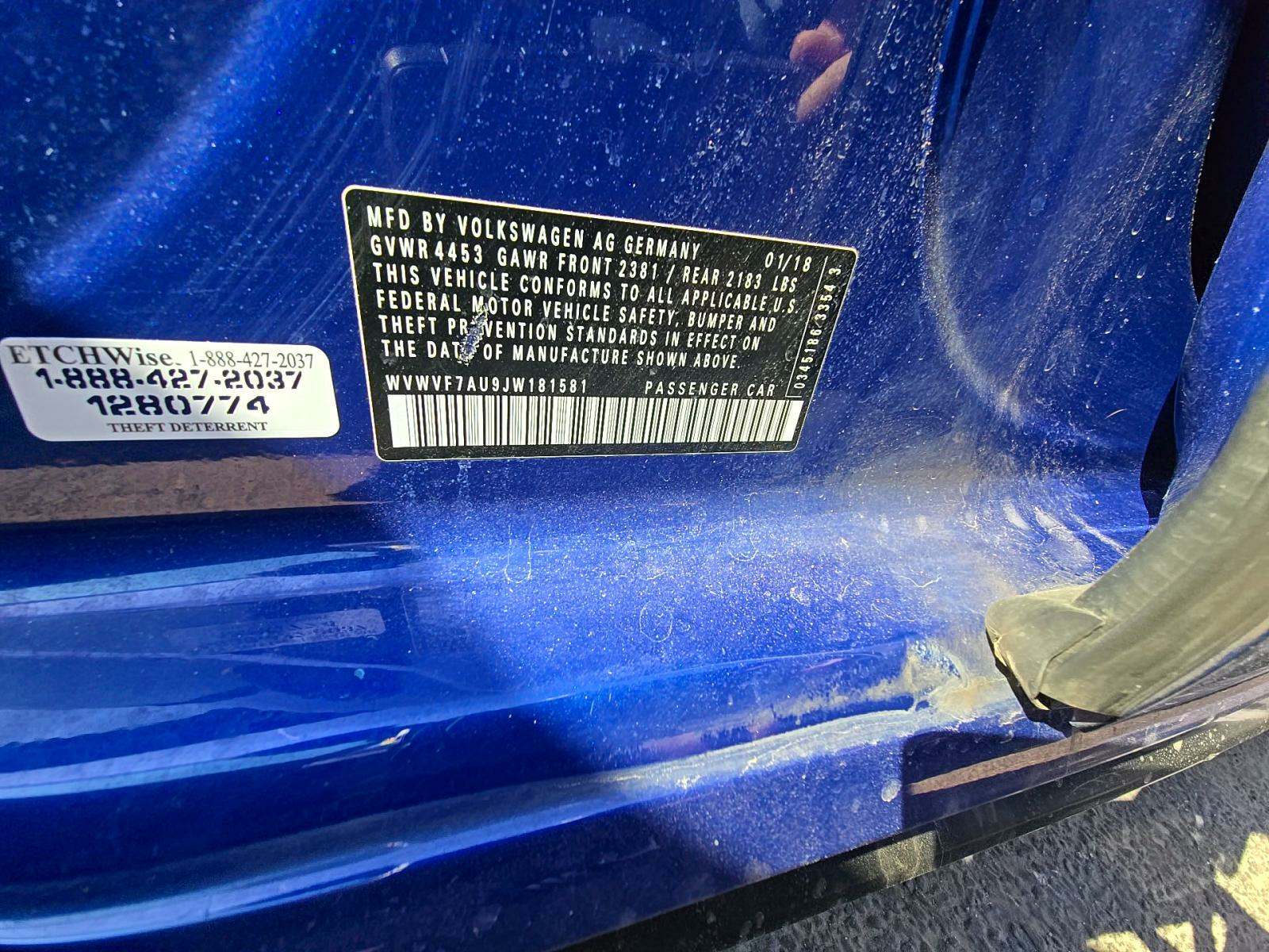 2018 Volkswagen Golf R 2.0T AWD