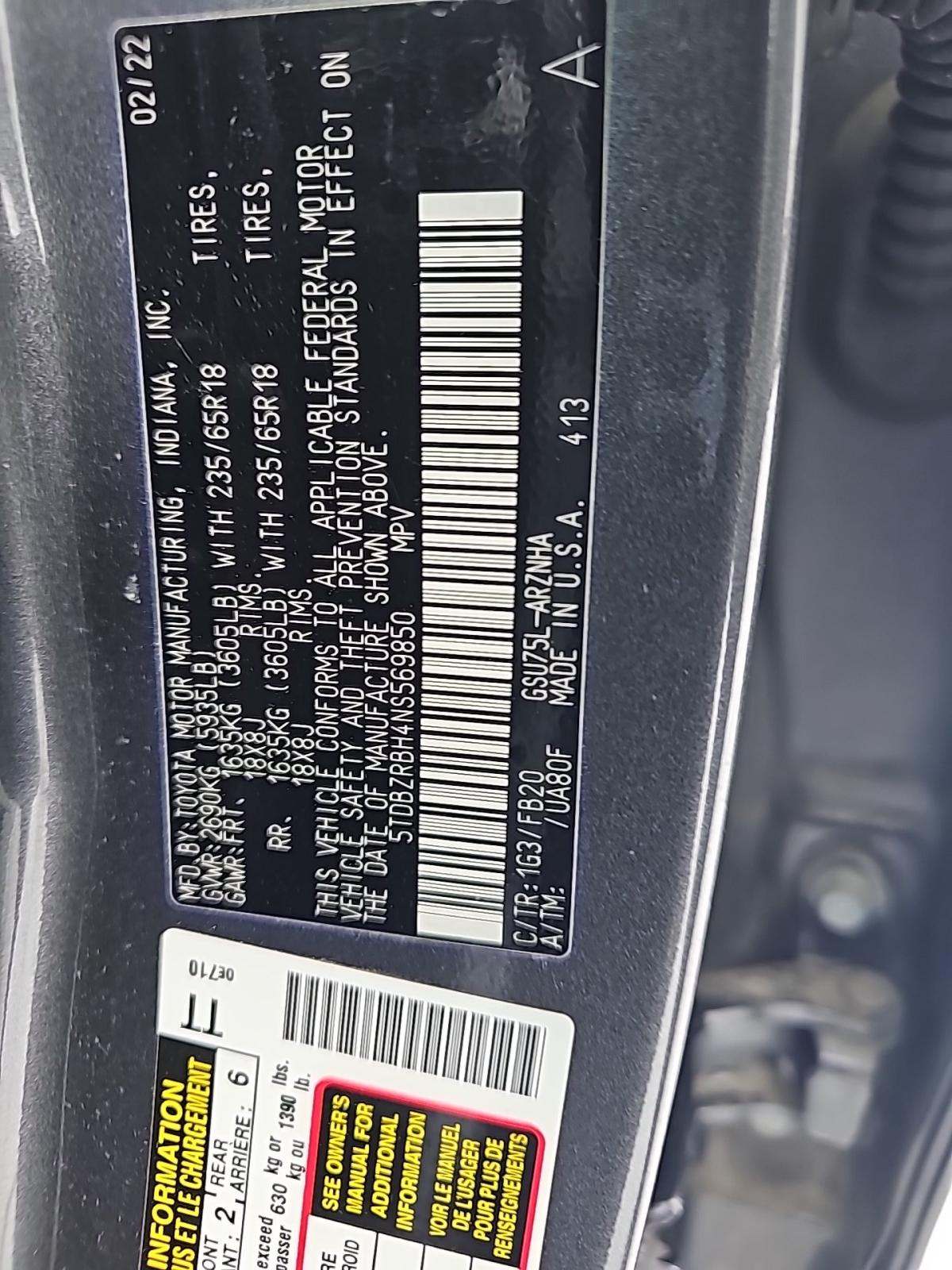 2022 Toyota Highlander LE AWD