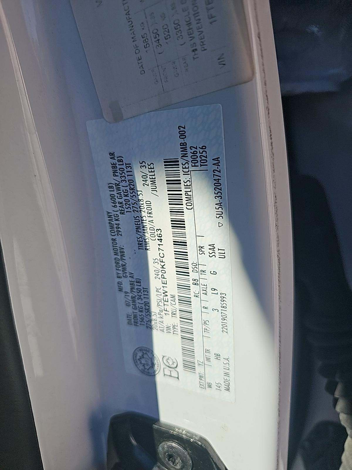 2019 Ford F-150 Lariat AWD