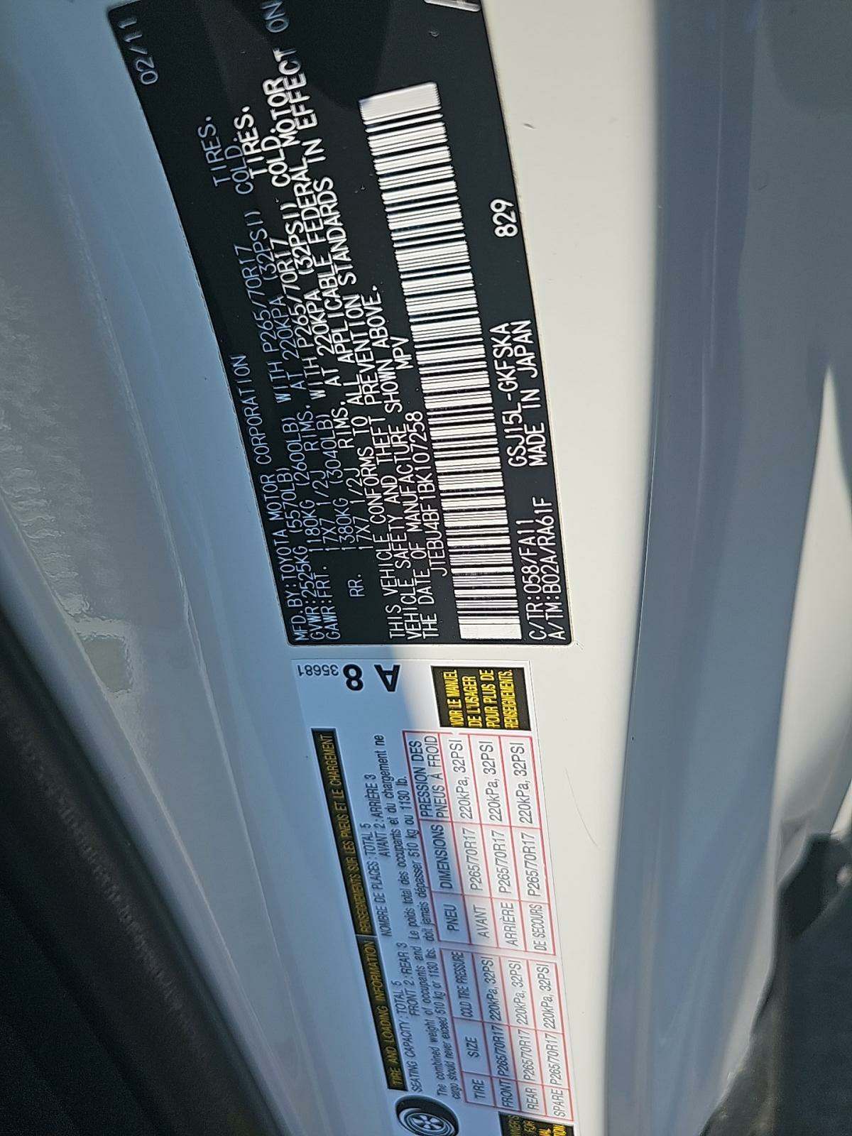 2011 Toyota FJ Cruiser Base AWD