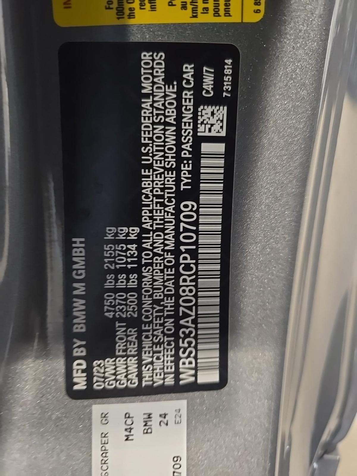 2024 BMW M4 Base RWD